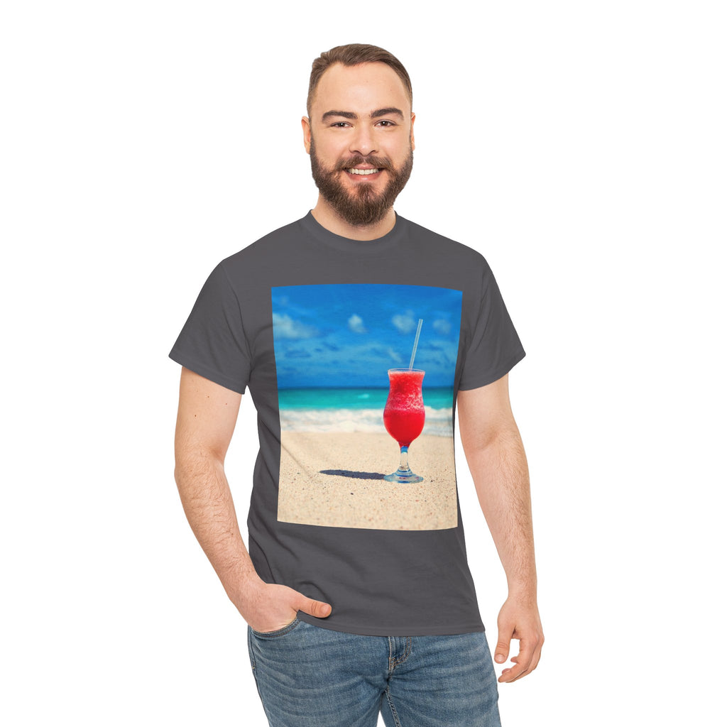 Tropical Beach Cocktail Graphic Tee (Summer Vacation Drink)