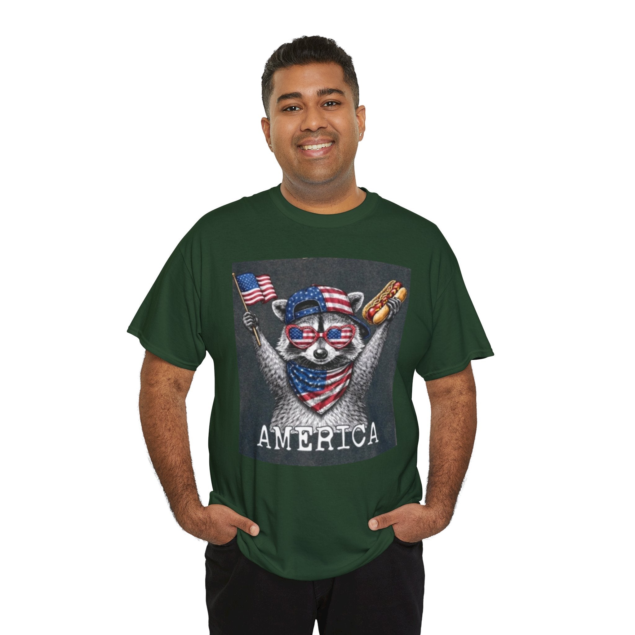 Patriotic Raccoon 'America' T-Shirt
