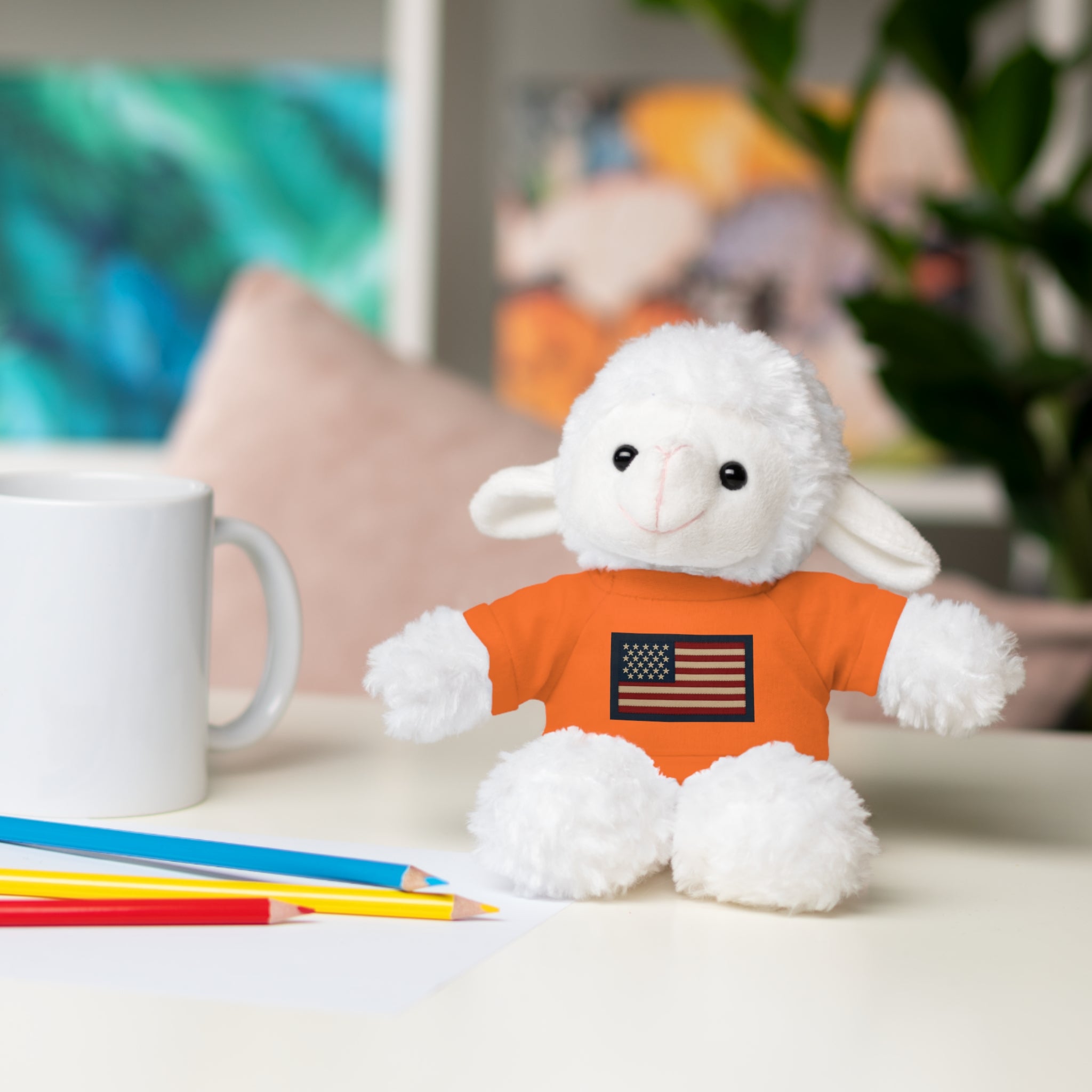 American Flag Teddy Bear with Tee — Patriotic Plush Gift