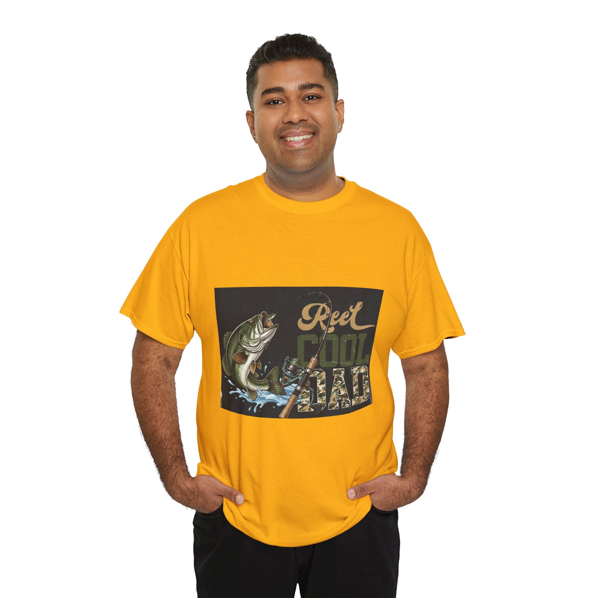 Fishing T-Shirt — "Reel Cool Dad" Graphic Tee