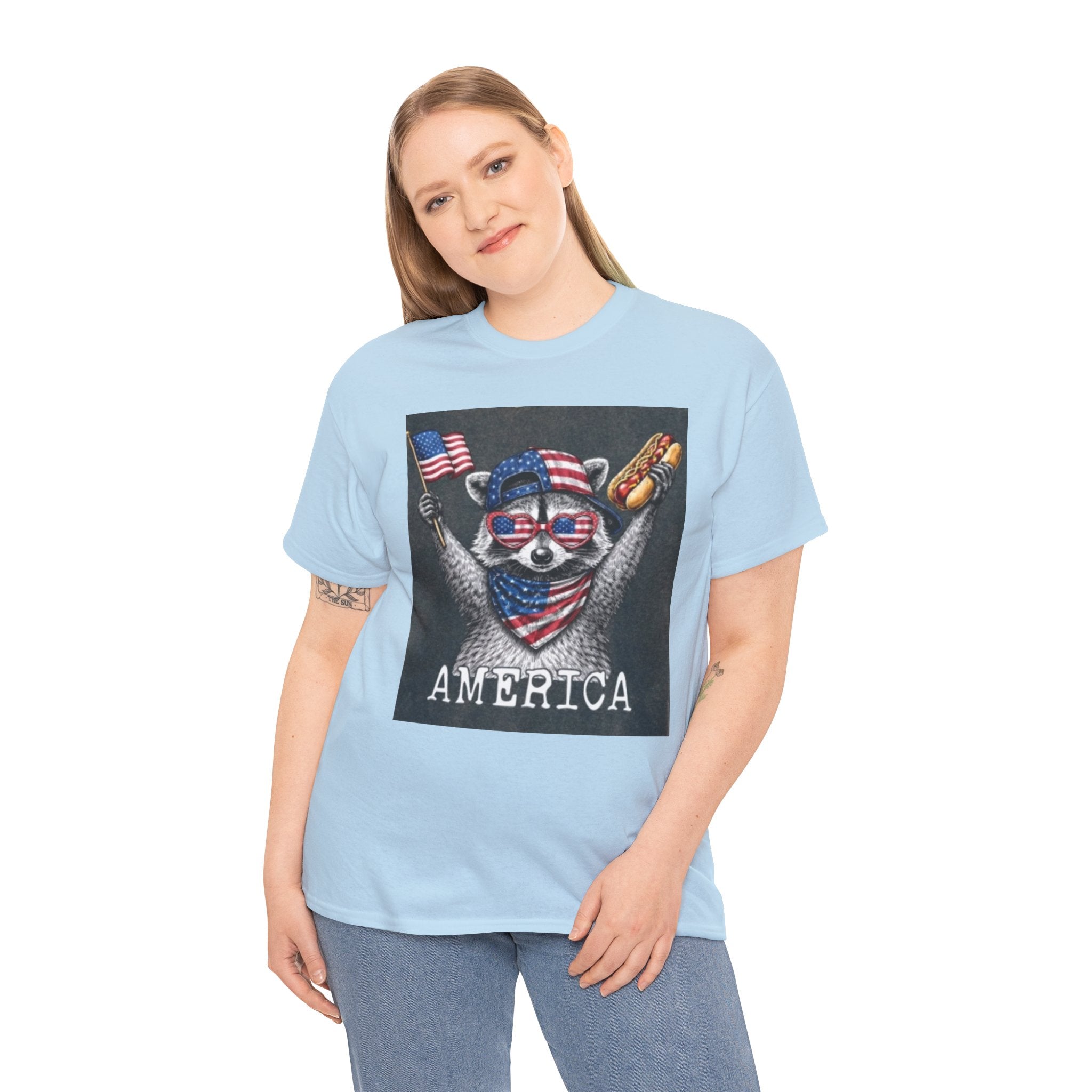 Patriotic Raccoon 'America' T-Shirt
