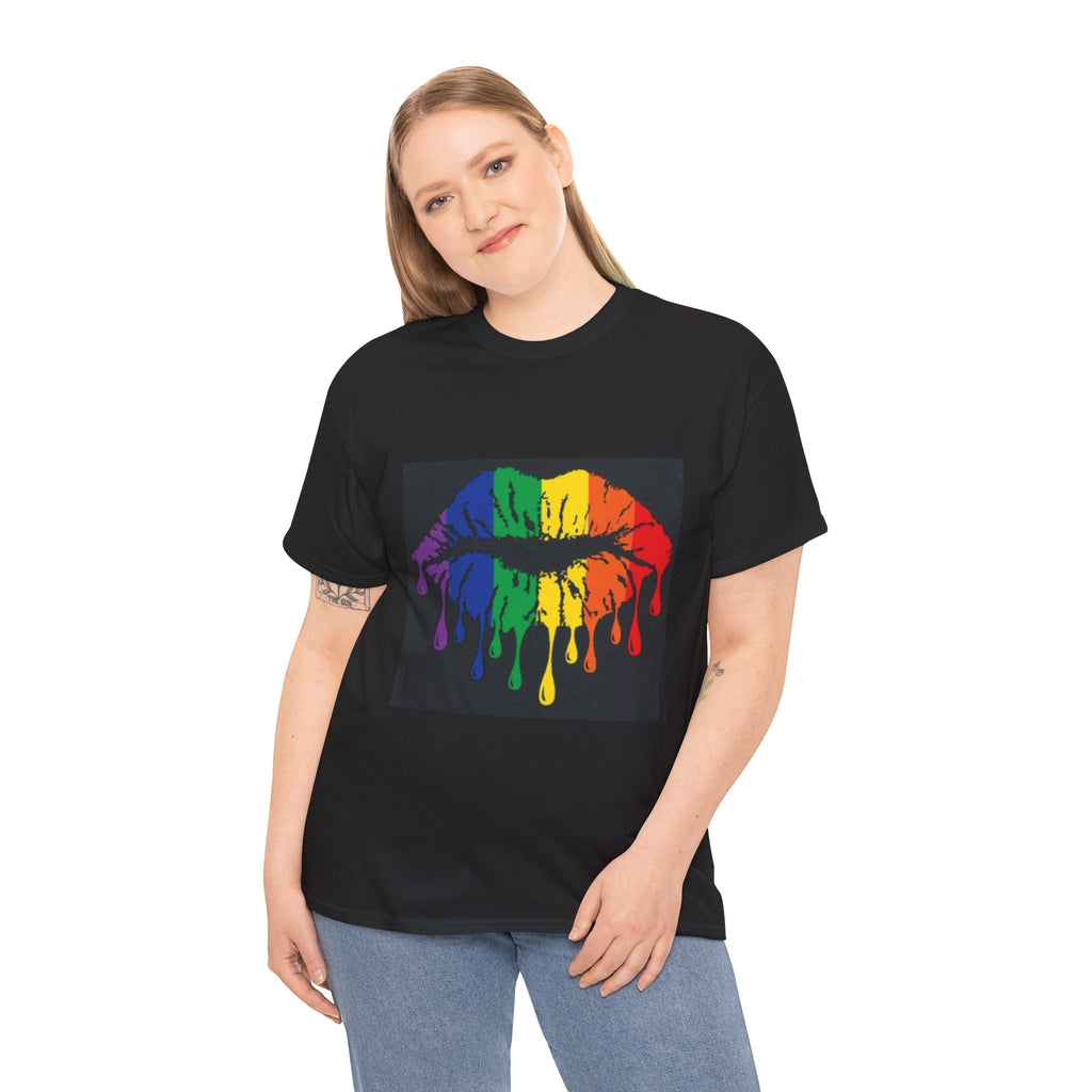 Rainbow Drip Kiss T-Shirt – LGBTQ+ Pride Graphic Tee