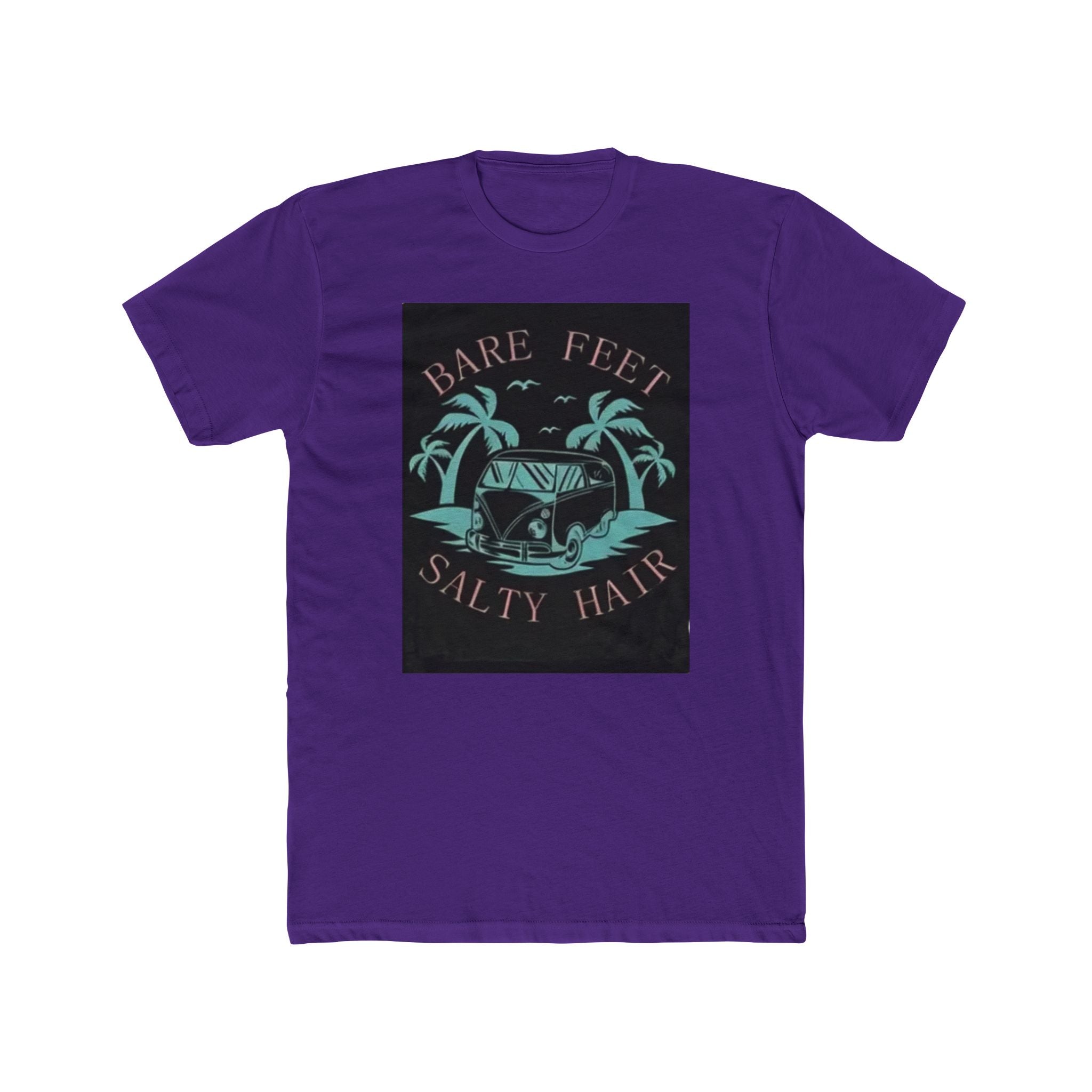 T-Shirt — "Bare Feet, Salty Hair" Beach Graphic Tee