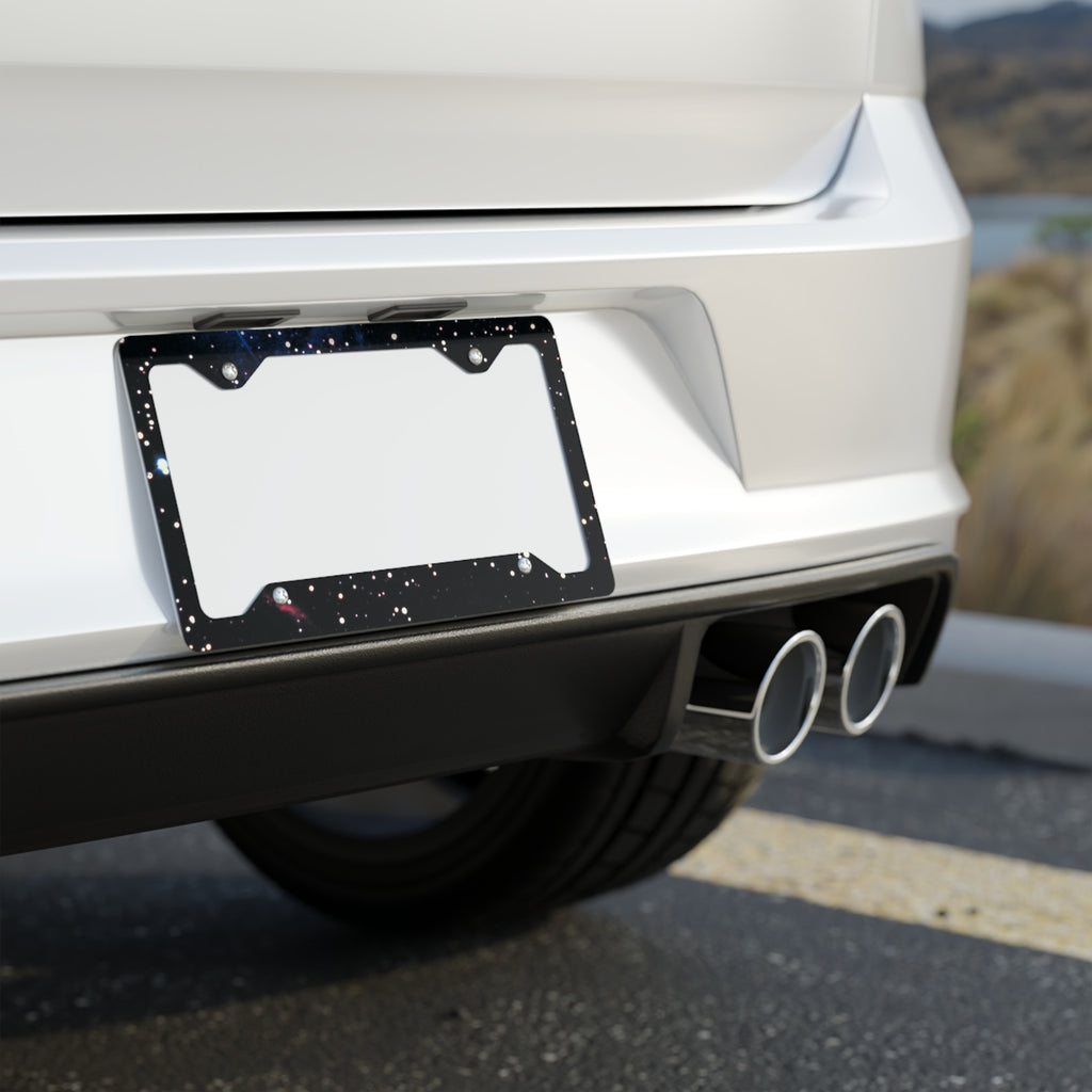 Galaxy Metal License Plate Frame — Starry Space Car Trim
