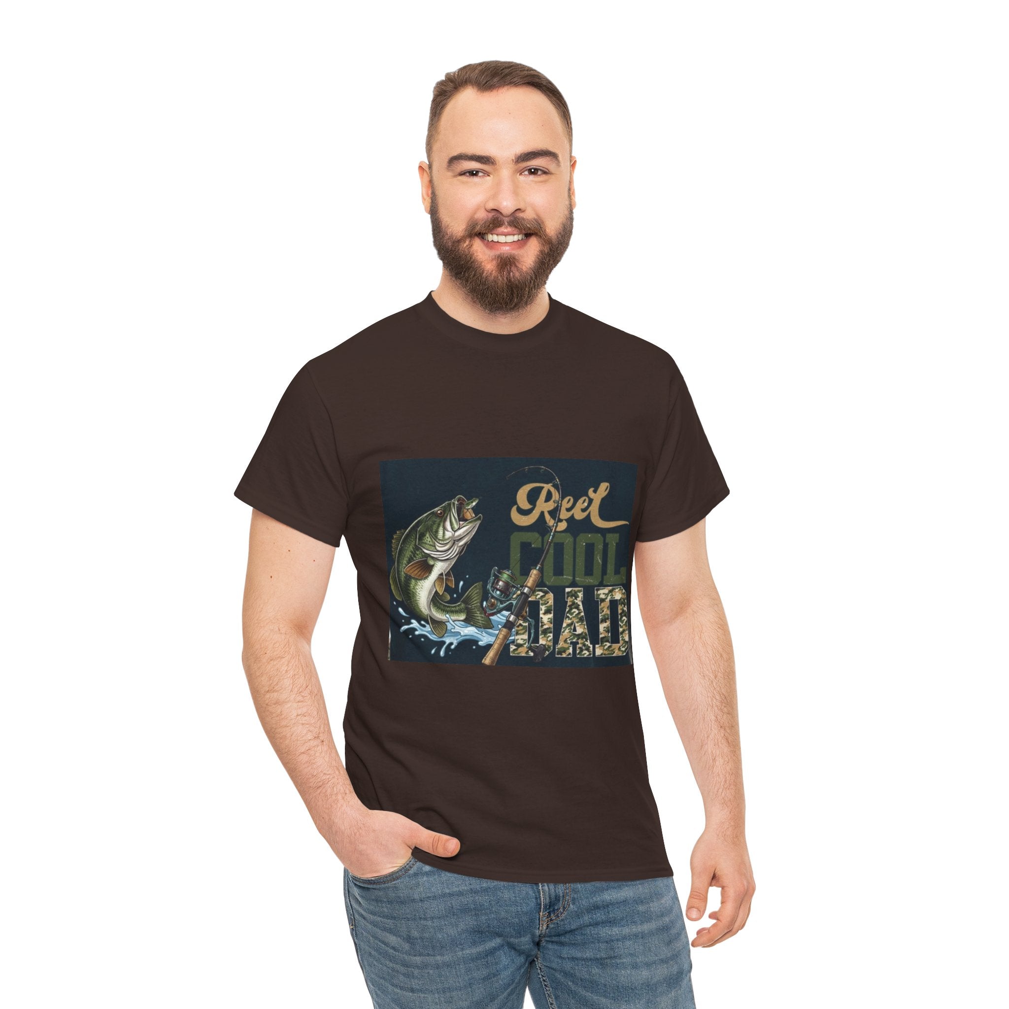 Fishing T-Shirt — "Reel Cool Dad" Graphic Tee