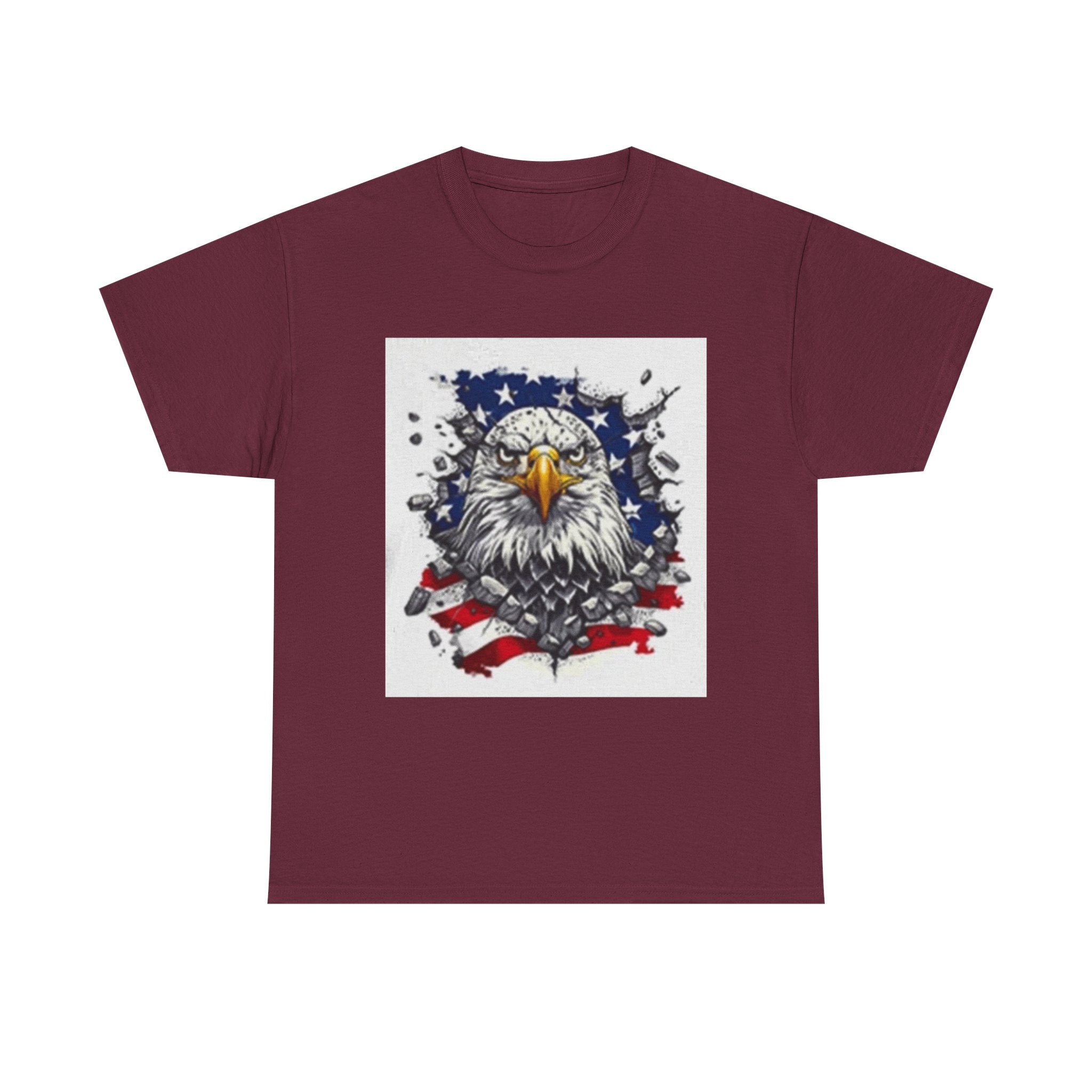 Eagle American Flag T-Shirt — Patriotic Bald Eagle Graphic Tee for 4th of July