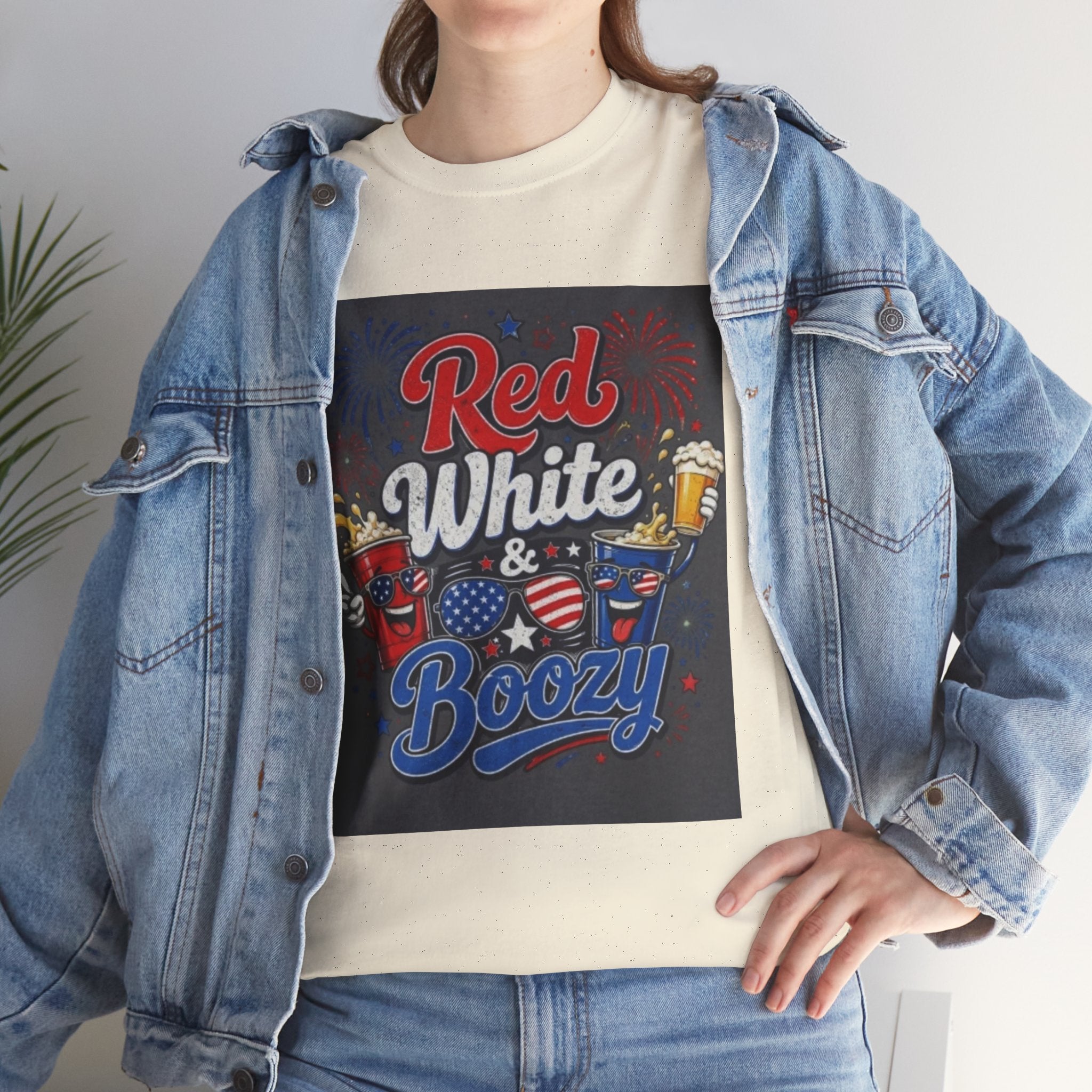 Red White & Boozy T-Shirt – Patriotic 4th of July Party Tee