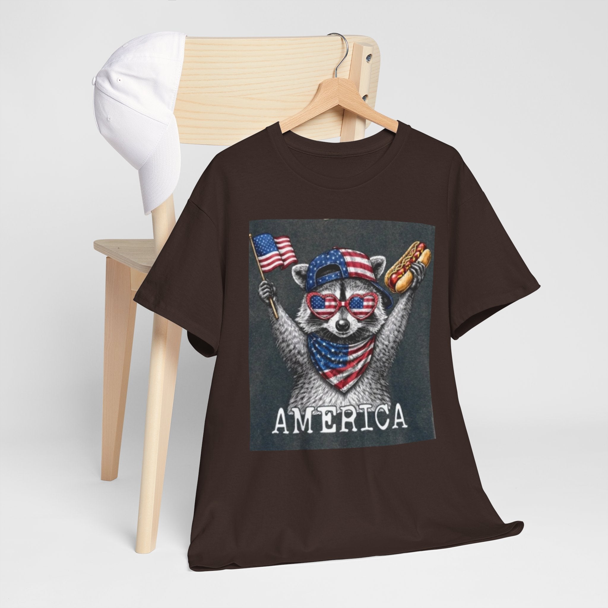 Patriotic Raccoon 'America' T-Shirt