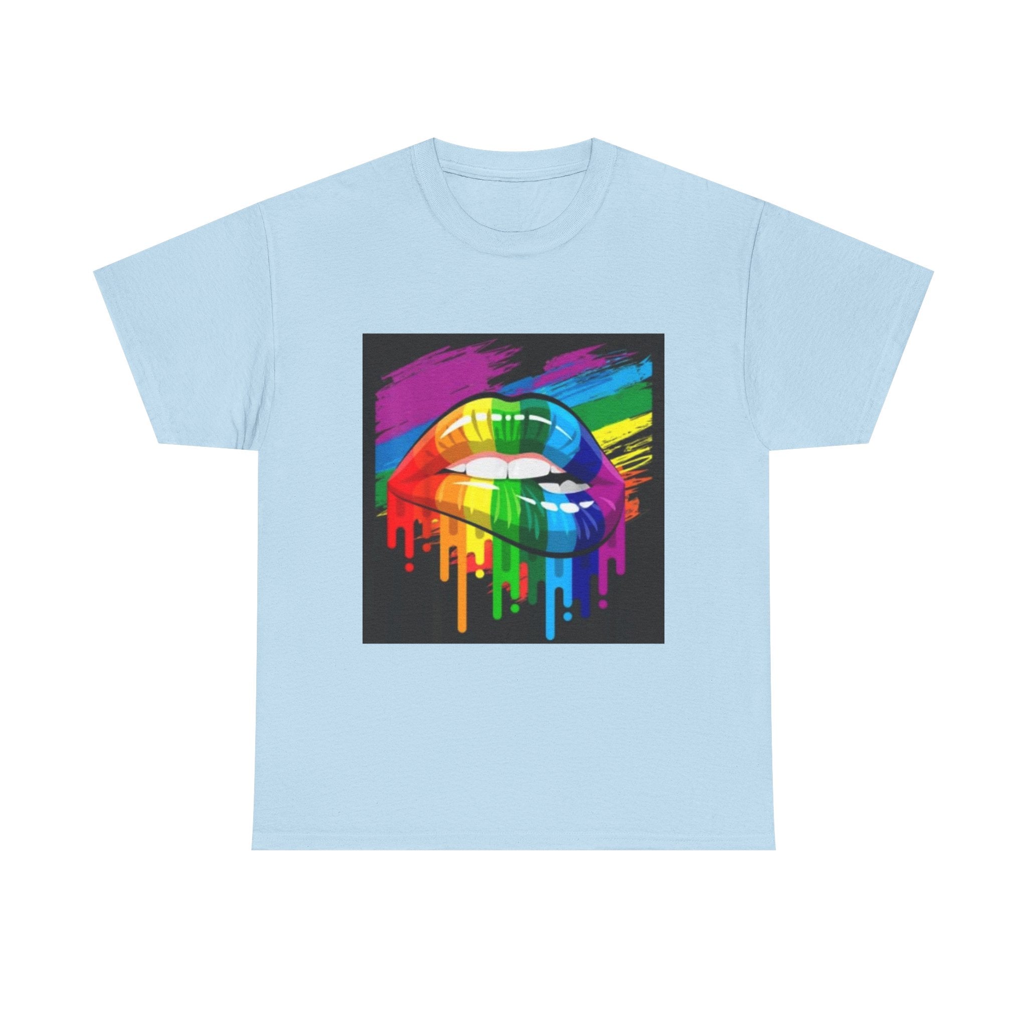T-Shirt — Rainbow Drip Lips Pride Graphic Tee