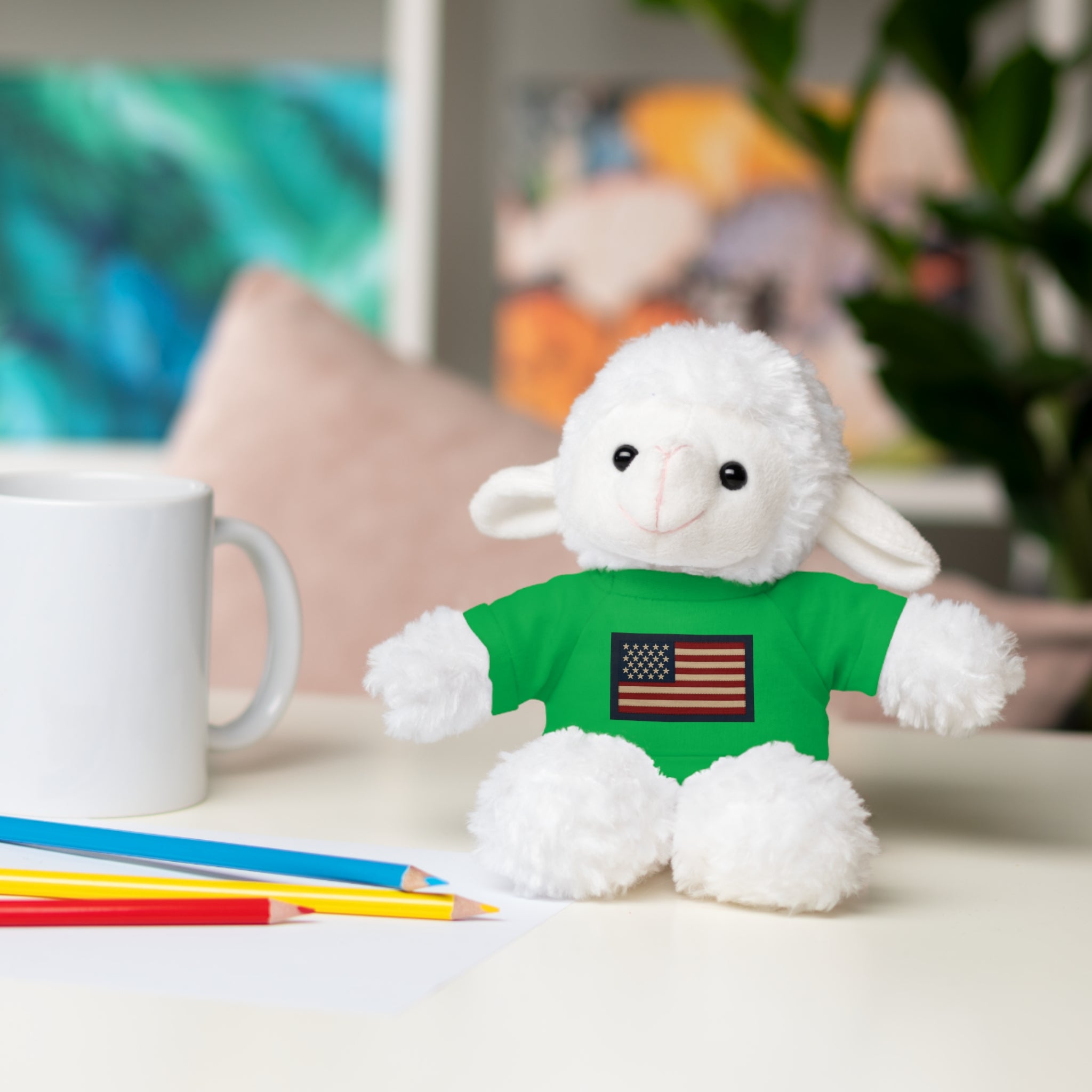 American Flag Teddy Bear with Tee — Patriotic Plush Gift
