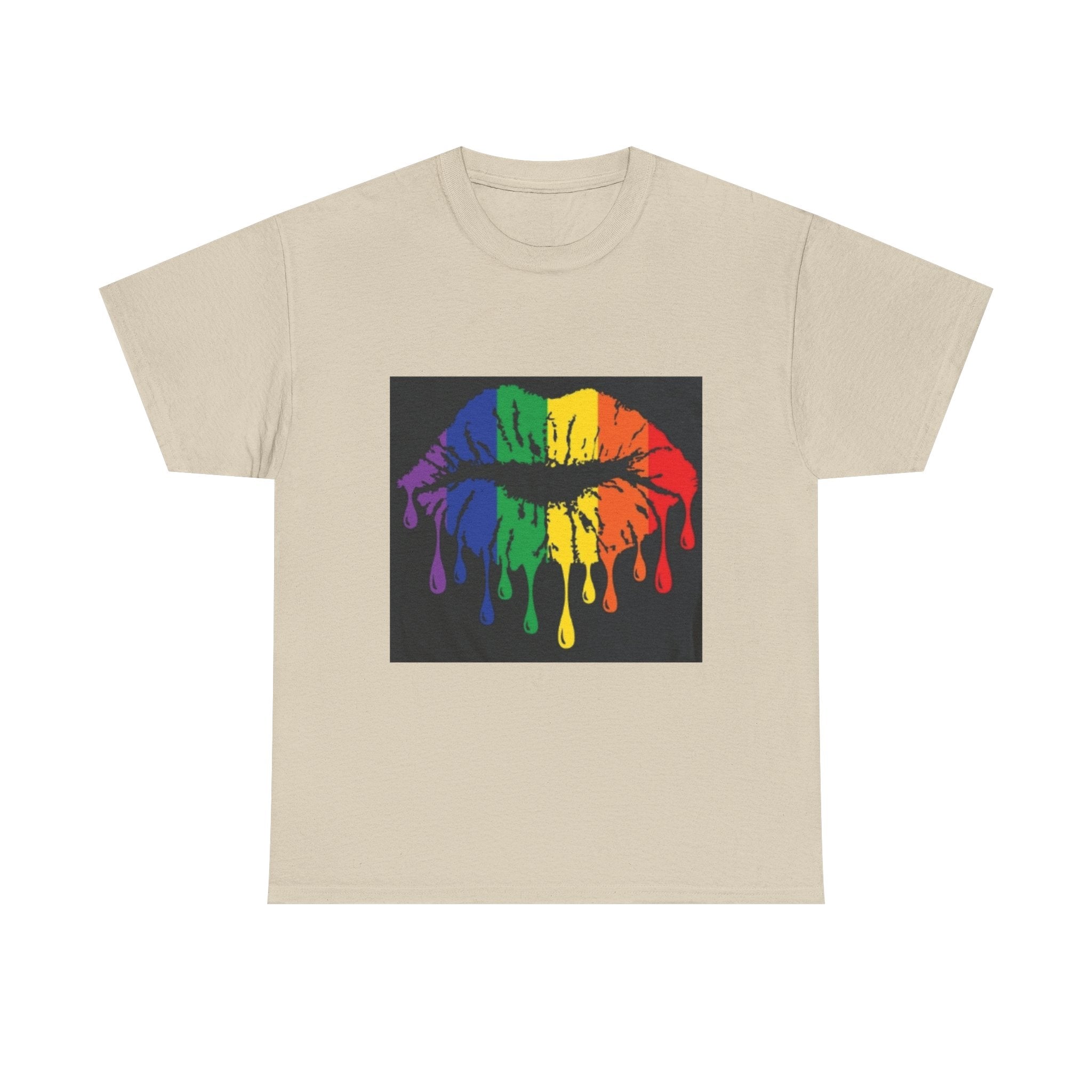 Rainbow Drip Kiss T-Shirt – LGBTQ+ Pride Graphic Tee