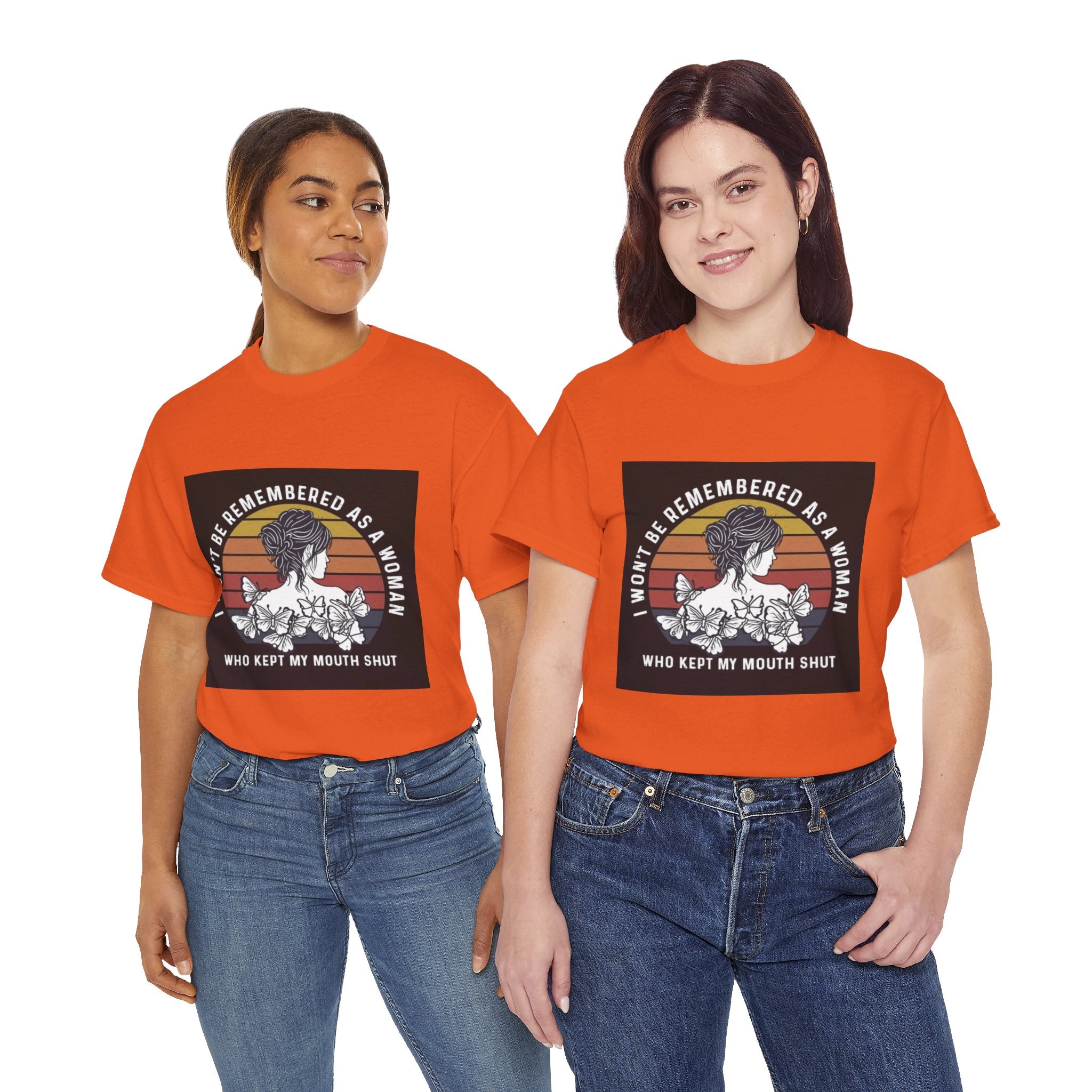 Graphic Tee — "I Won’t Be Remembered As A Woman Who Kept My Mouth Shut" Feminist Retro Floral T-Shirt