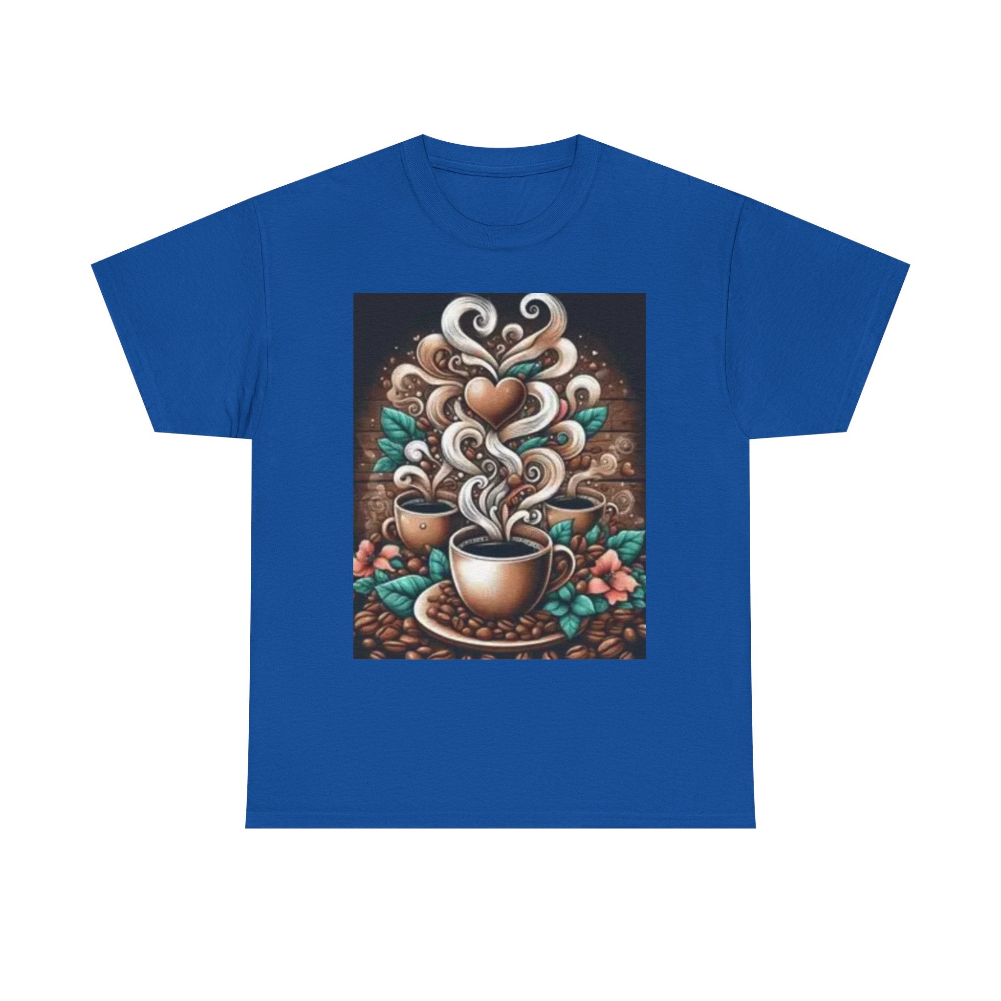 Coffee Cup T-Shirt — Whimsical Steaming Heart Coffee Design