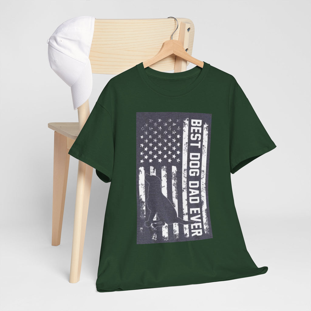 Best Dog Dad Ever T-Shirt – Patriotic American Flag Dog Dad Tee