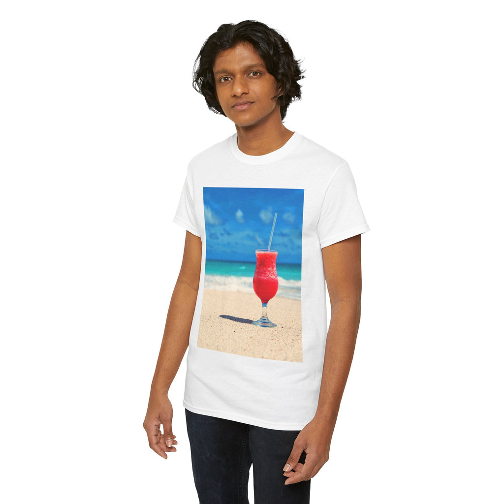 Tropical Beach Cocktail Graphic Tee (Summer Vacation Drink)