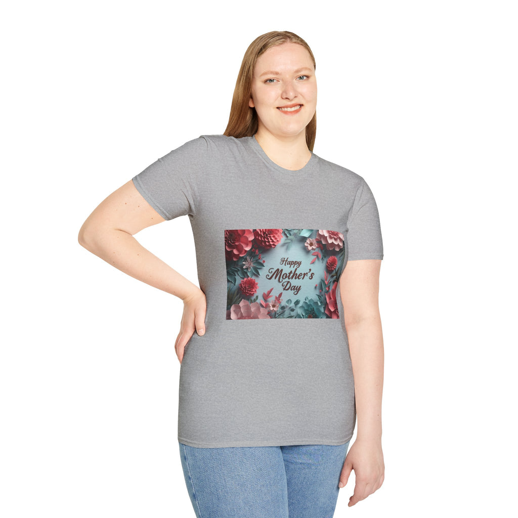 Mother's Day Floral T-Shirt — "Happy Mother's Day" Garden Bouquet Tee