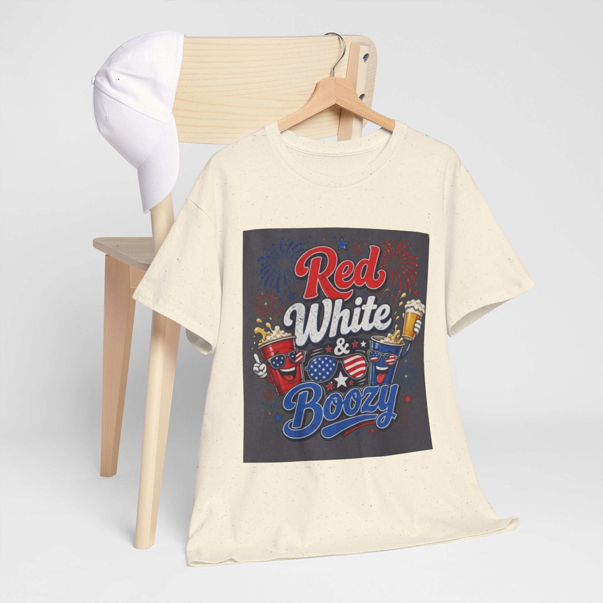 Red White & Boozy T-Shirt – Patriotic 4th of July Party Tee