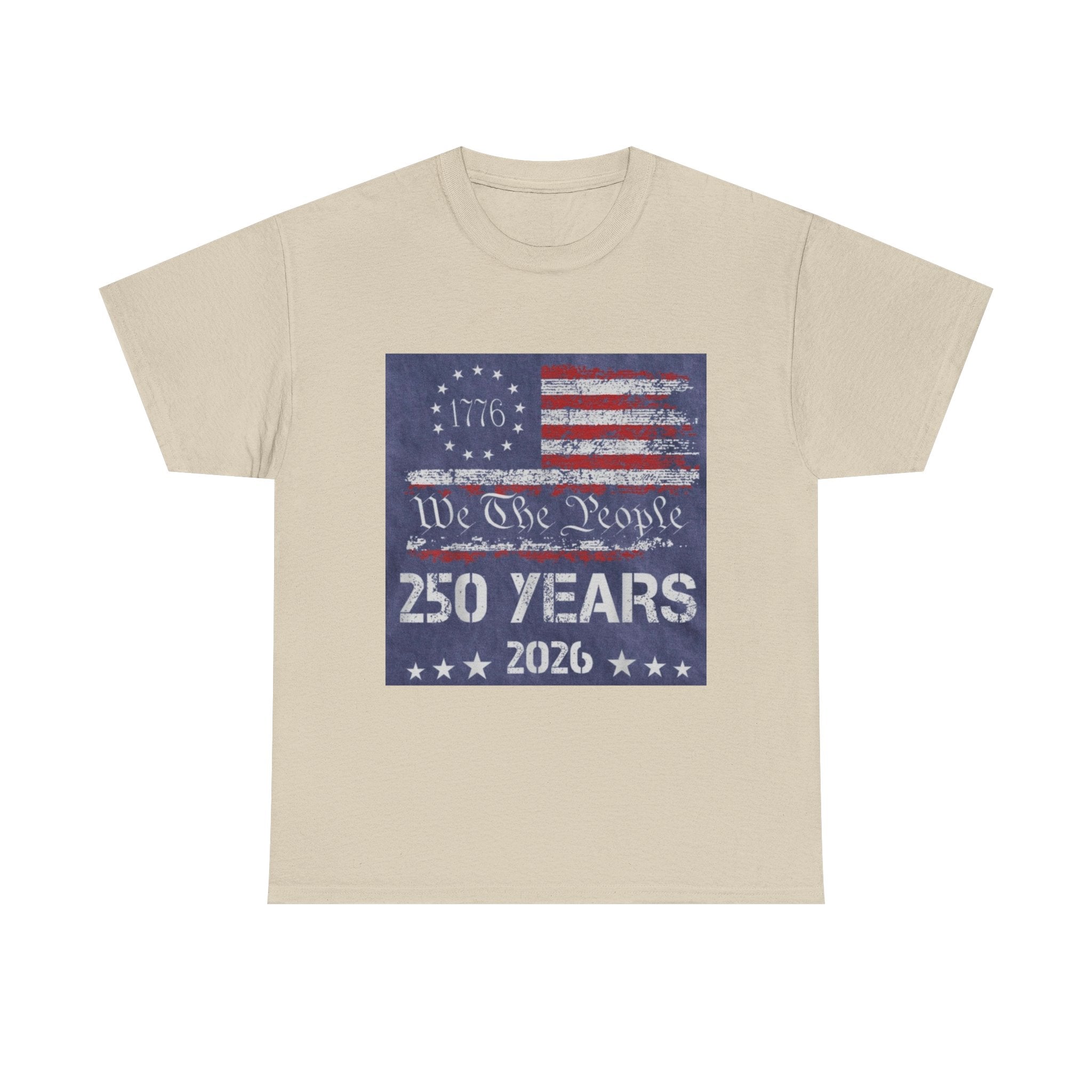 T-Shirt — Vintage 'We The People 250 Years 2026' Patriotic American Flag Tee