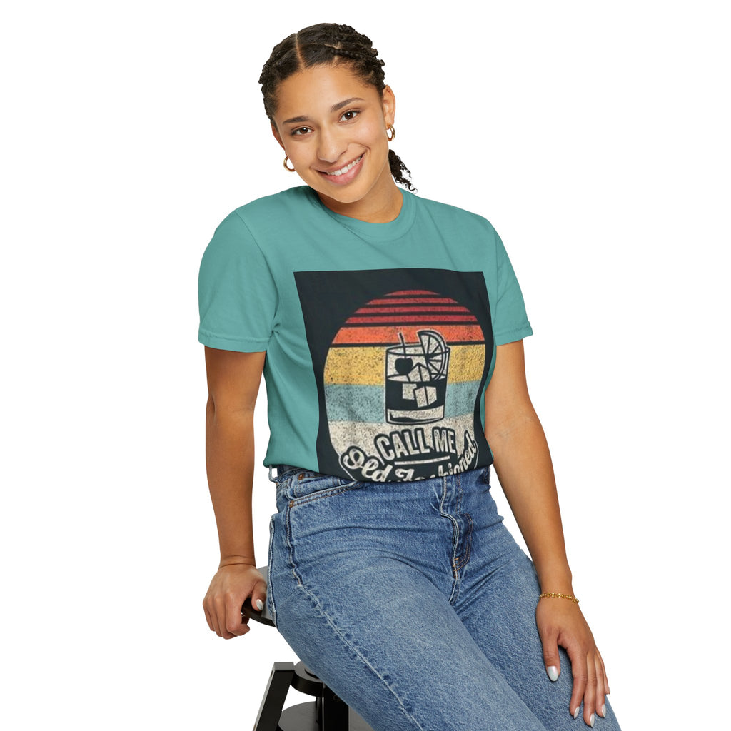 T-Shirt — "Call Me Old Fashioned" Retro Cocktail Graphic Tee