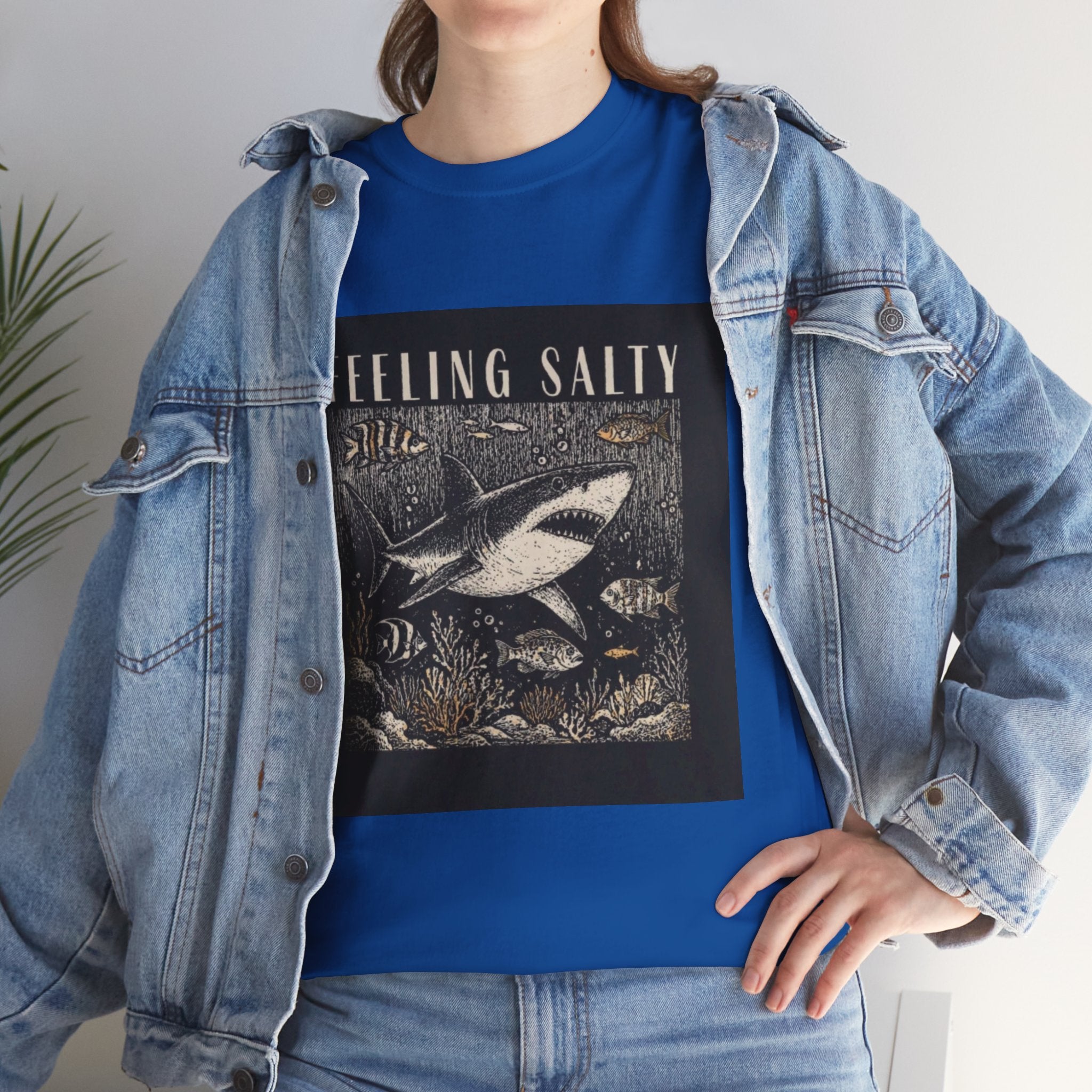 Feeling Salty Shark T-Shirt – Vintage Ocean Graphic Tee