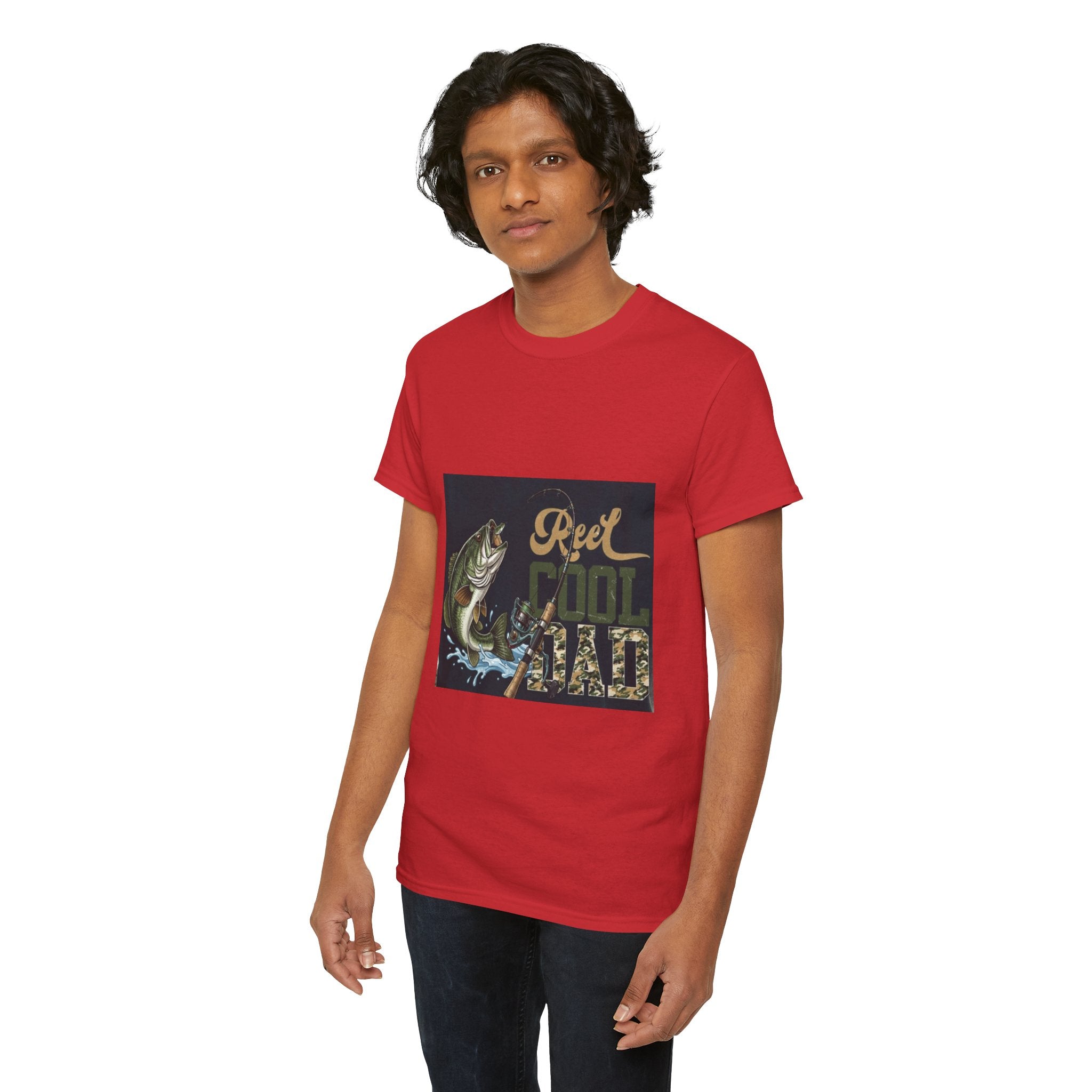 Fishing T-Shirt — "Reel Cool Dad" Graphic Tee
