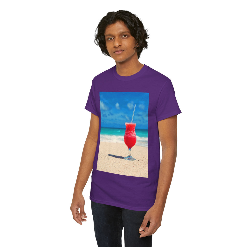 Tropical Beach Cocktail Graphic Tee (Summer Vacation Drink)