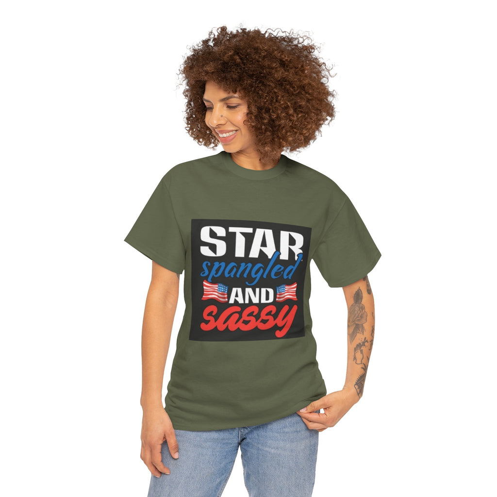 Star Spangled and Sassy Tee — Patriotic 4th of July Shirt with Flags