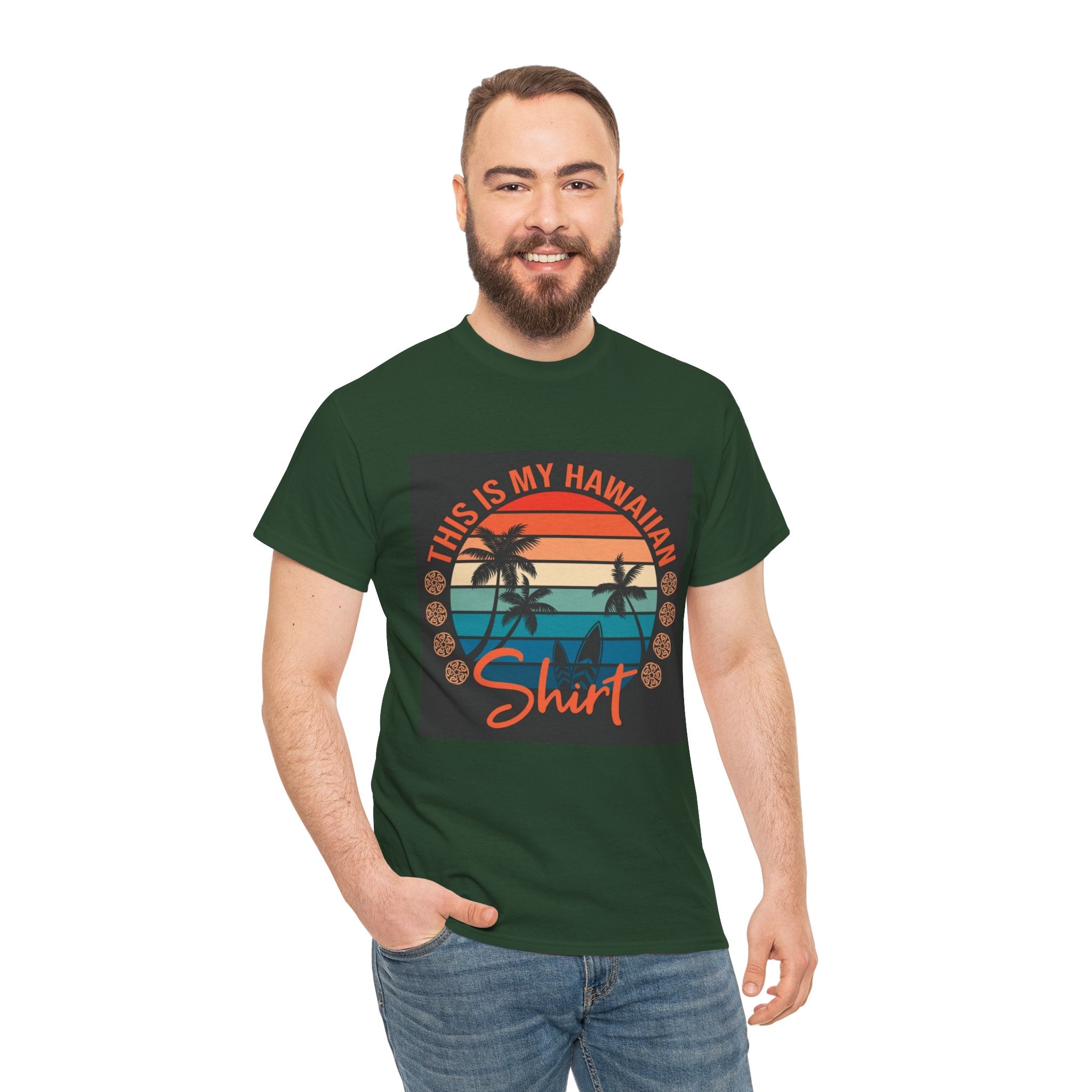 This Is My Hawaiian Shirt Tee — Vintage Sunset Palm Beach T-Shirt