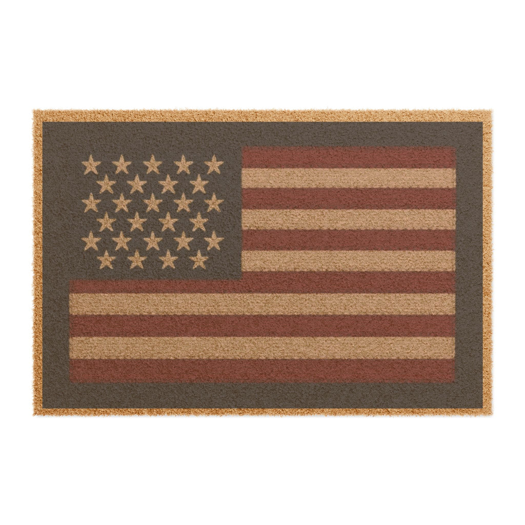 Rustic American Flag Doormat — Patriotic Welcome Rug