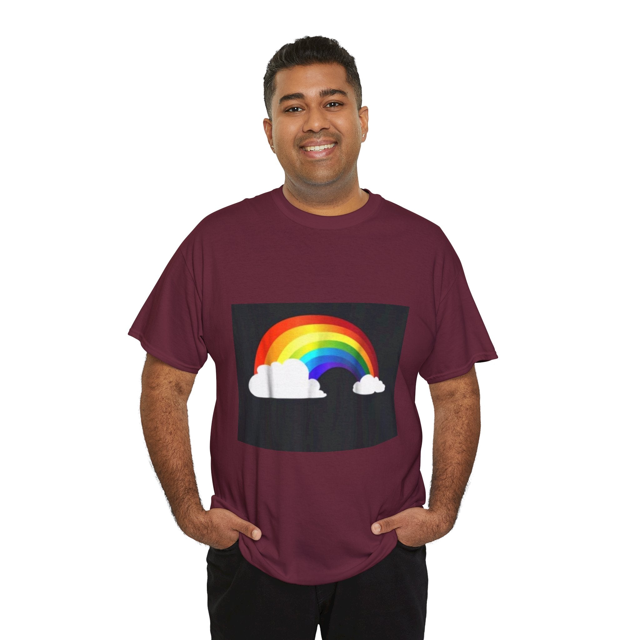 Rainbow Clouds T-Shirt — Bright Pride Graphic Tee