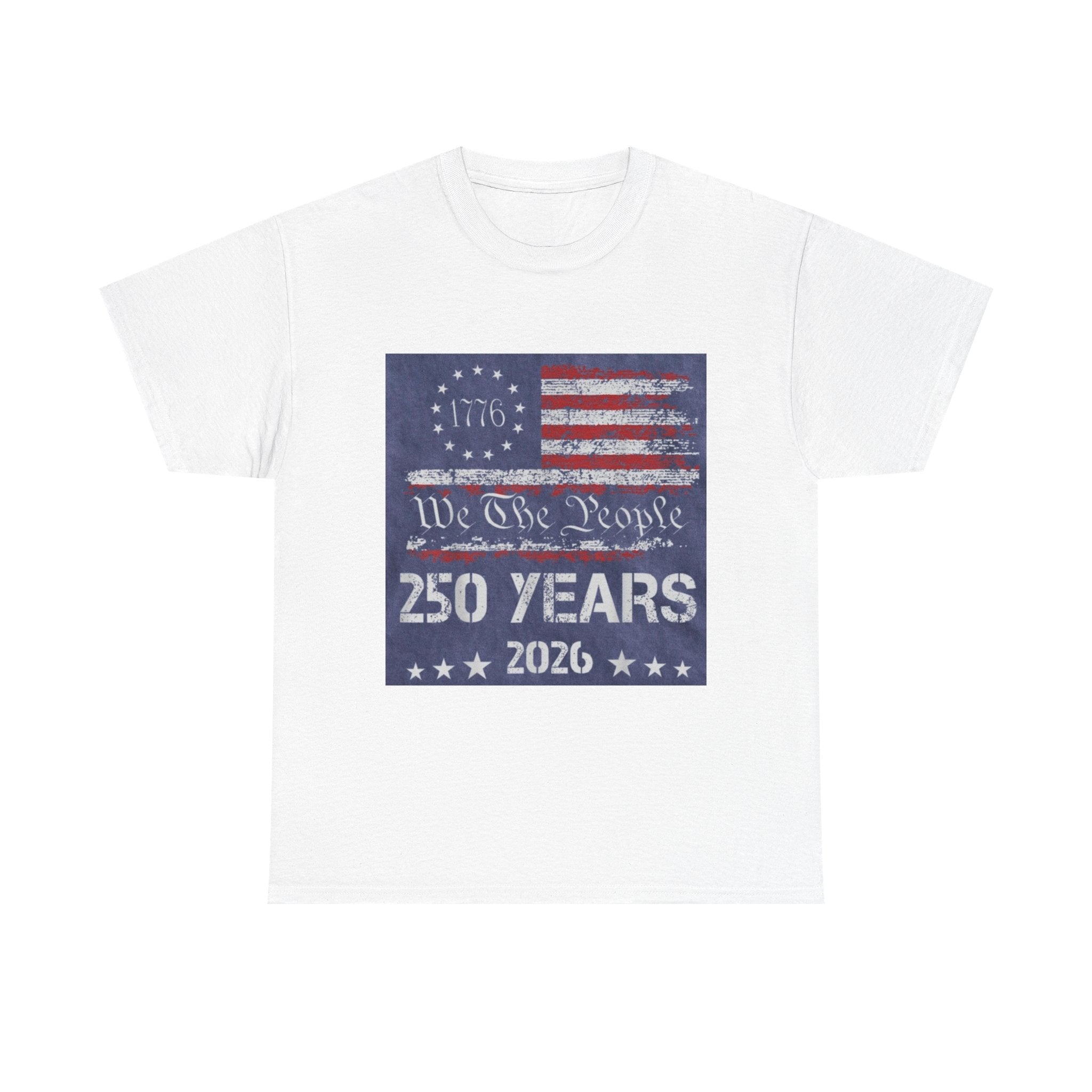 T-Shirt — Vintage 'We The People 250 Years 2026' Patriotic American Flag Tee