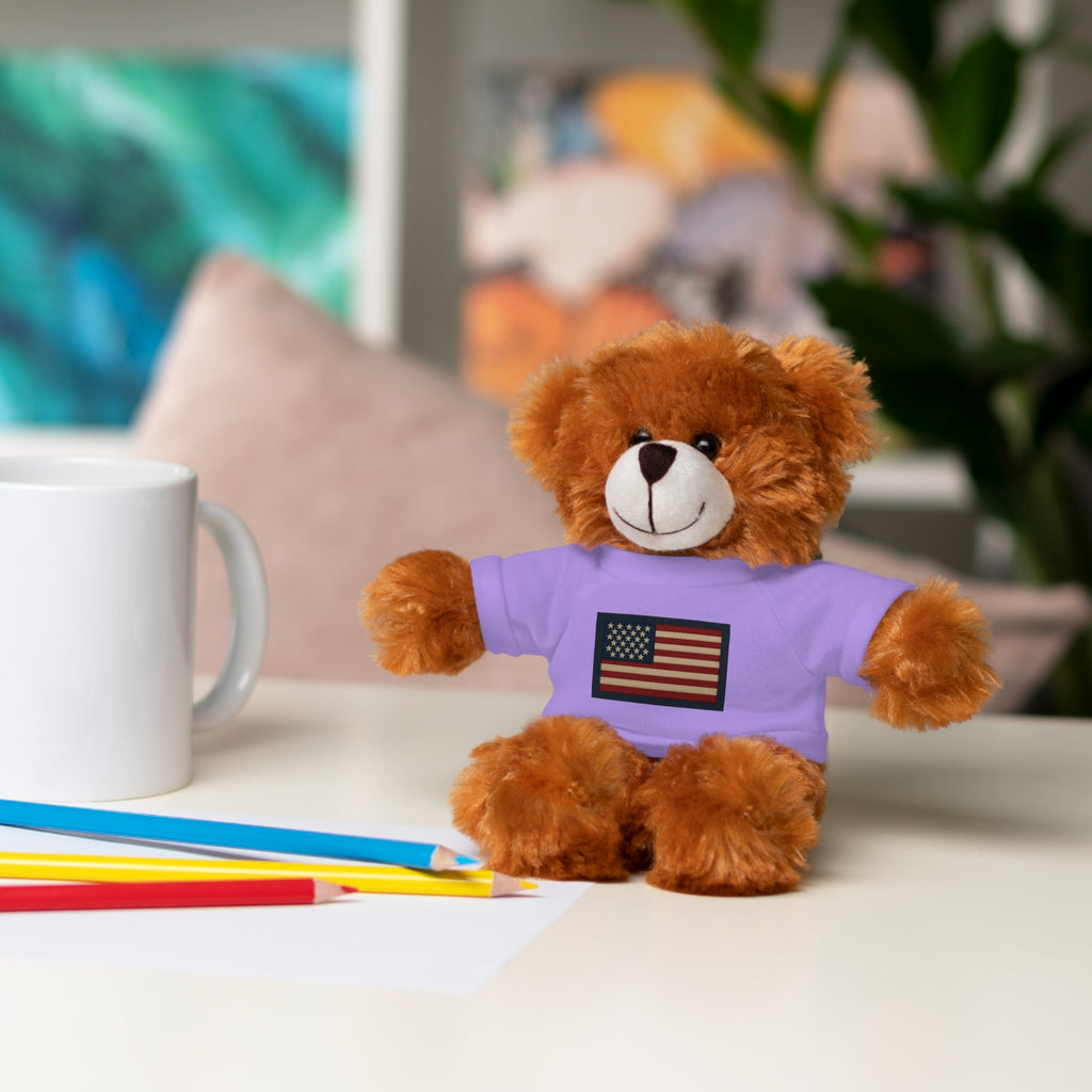 American Flag Teddy Bear with Tee — Patriotic Plush Gift