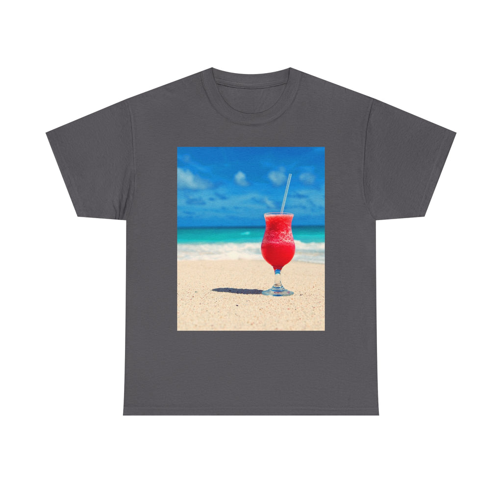 Tropical Beach Cocktail Graphic Tee (Summer Vacation Drink)