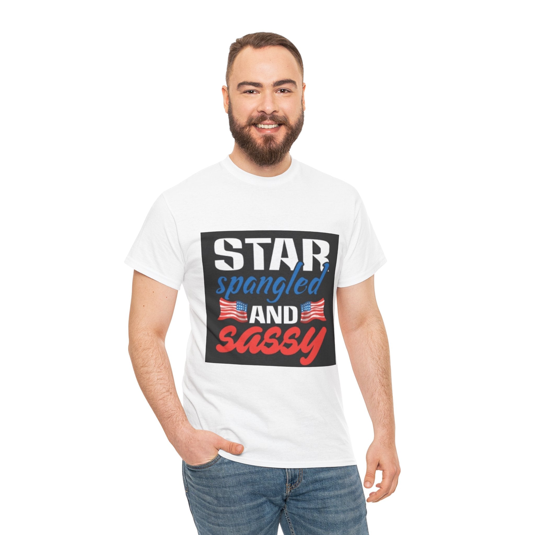 Star Spangled and Sassy Tee — Patriotic 4th of July Shirt with Flags