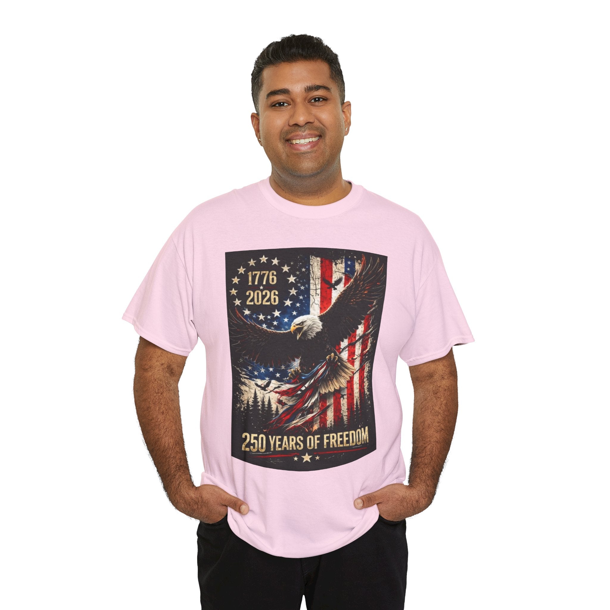Patriotic Tee — 1776–2026 Bald Eagle "250 Years of Freedom" Shirt