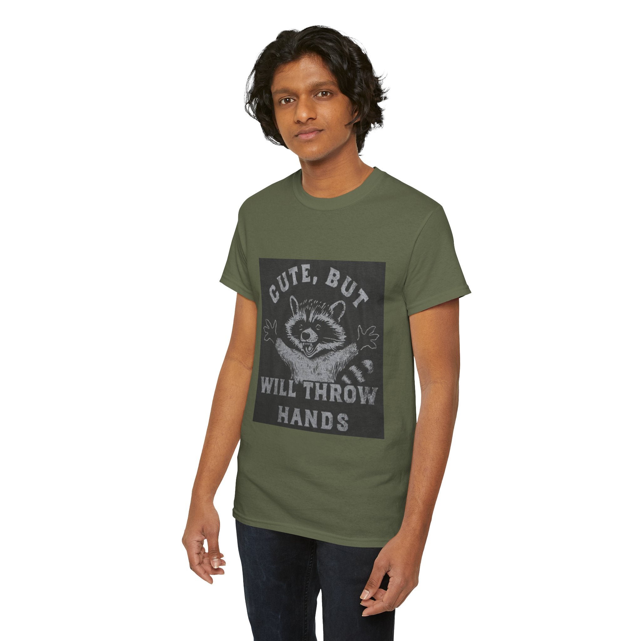 Cute But Will Throw Hands Raccoon T-Shirt