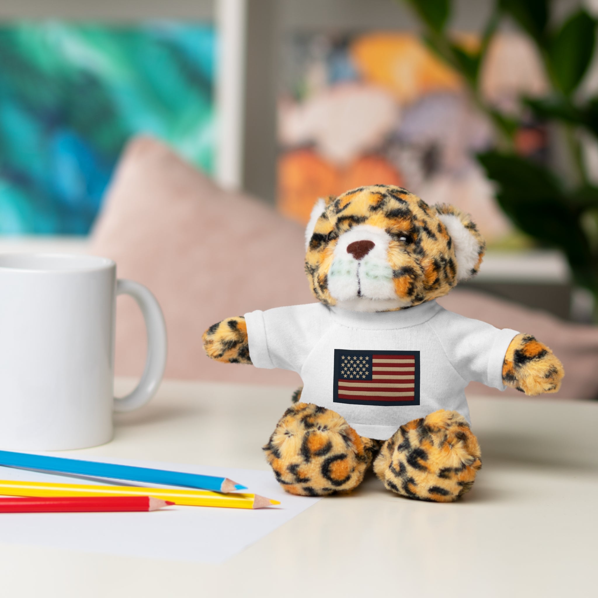 American Flag Teddy Bear with Tee — Patriotic Plush Gift
