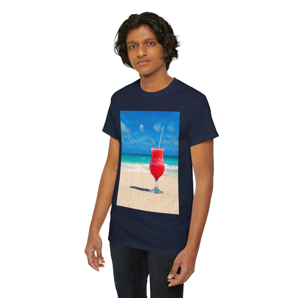 Tropical Beach Cocktail Graphic Tee (Summer Vacation Drink)