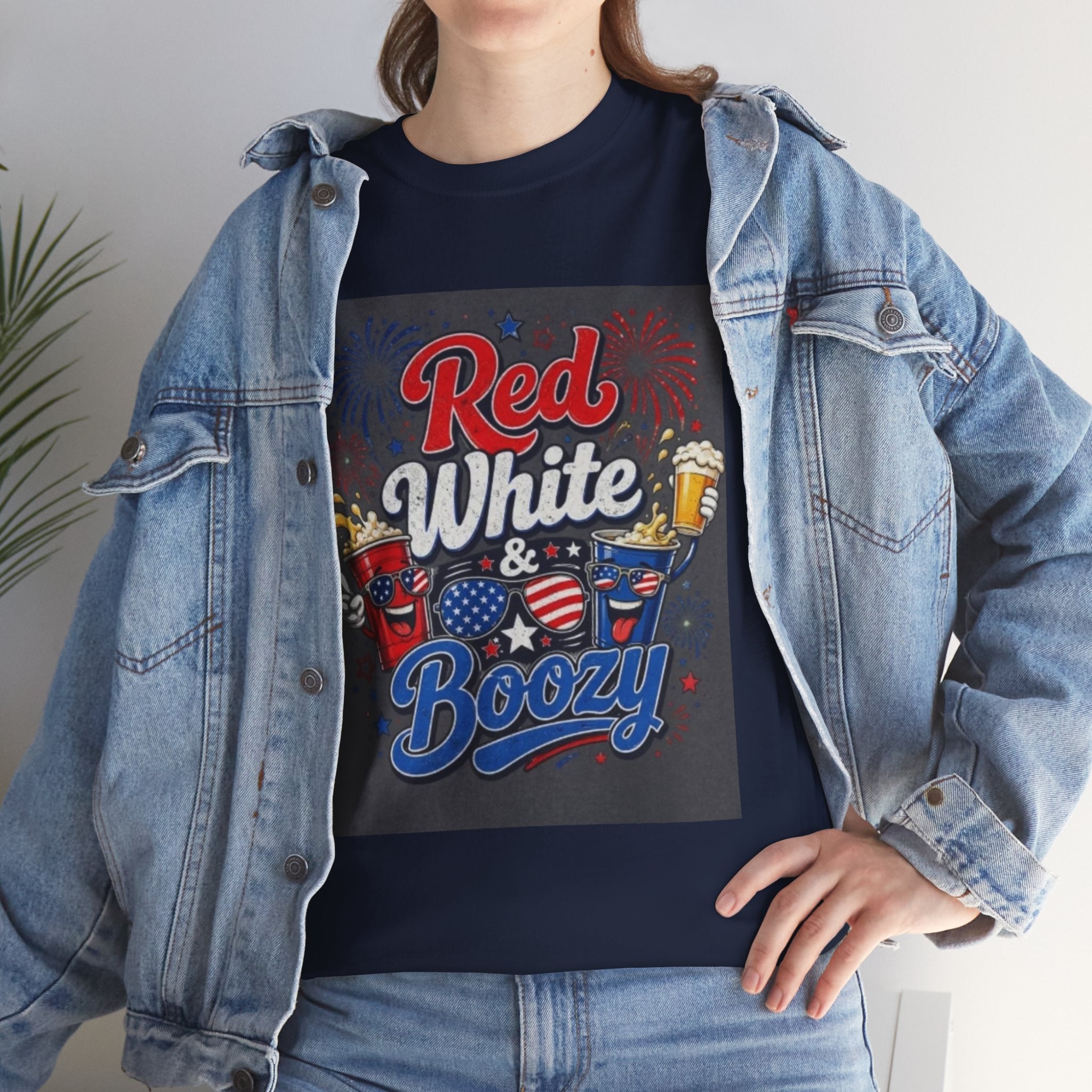 Red White & Boozy T-Shirt – Patriotic 4th of July Party Tee