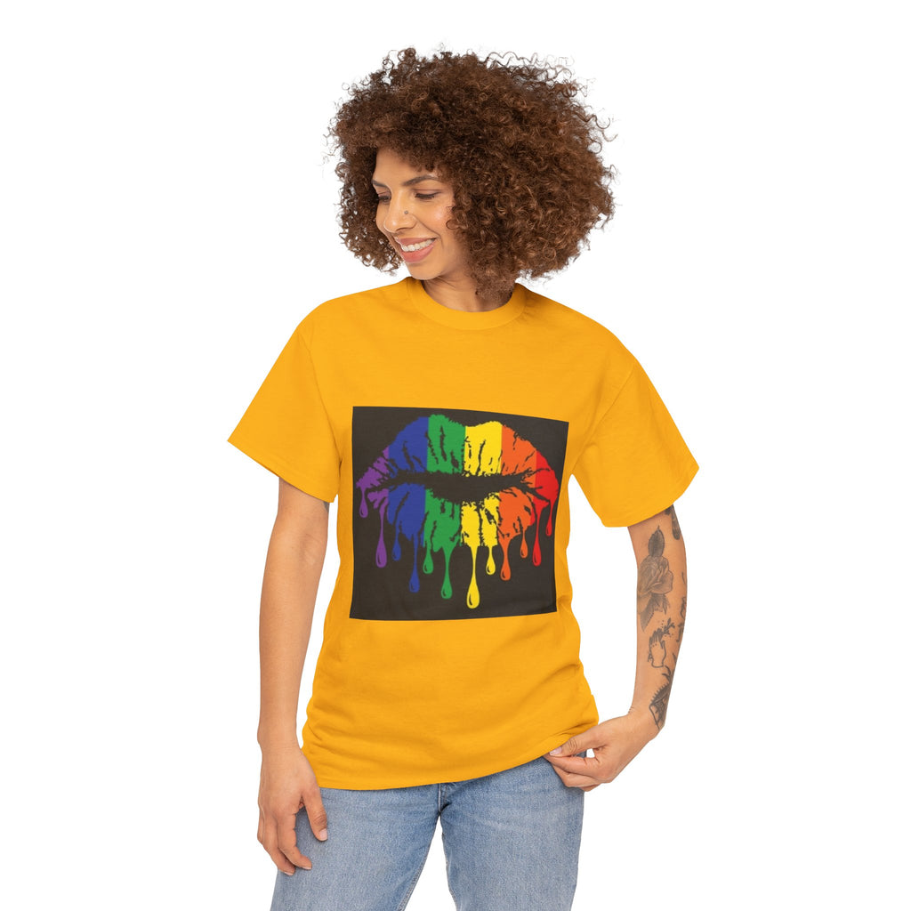 Rainbow Drip Kiss T-Shirt – LGBTQ+ Pride Graphic Tee