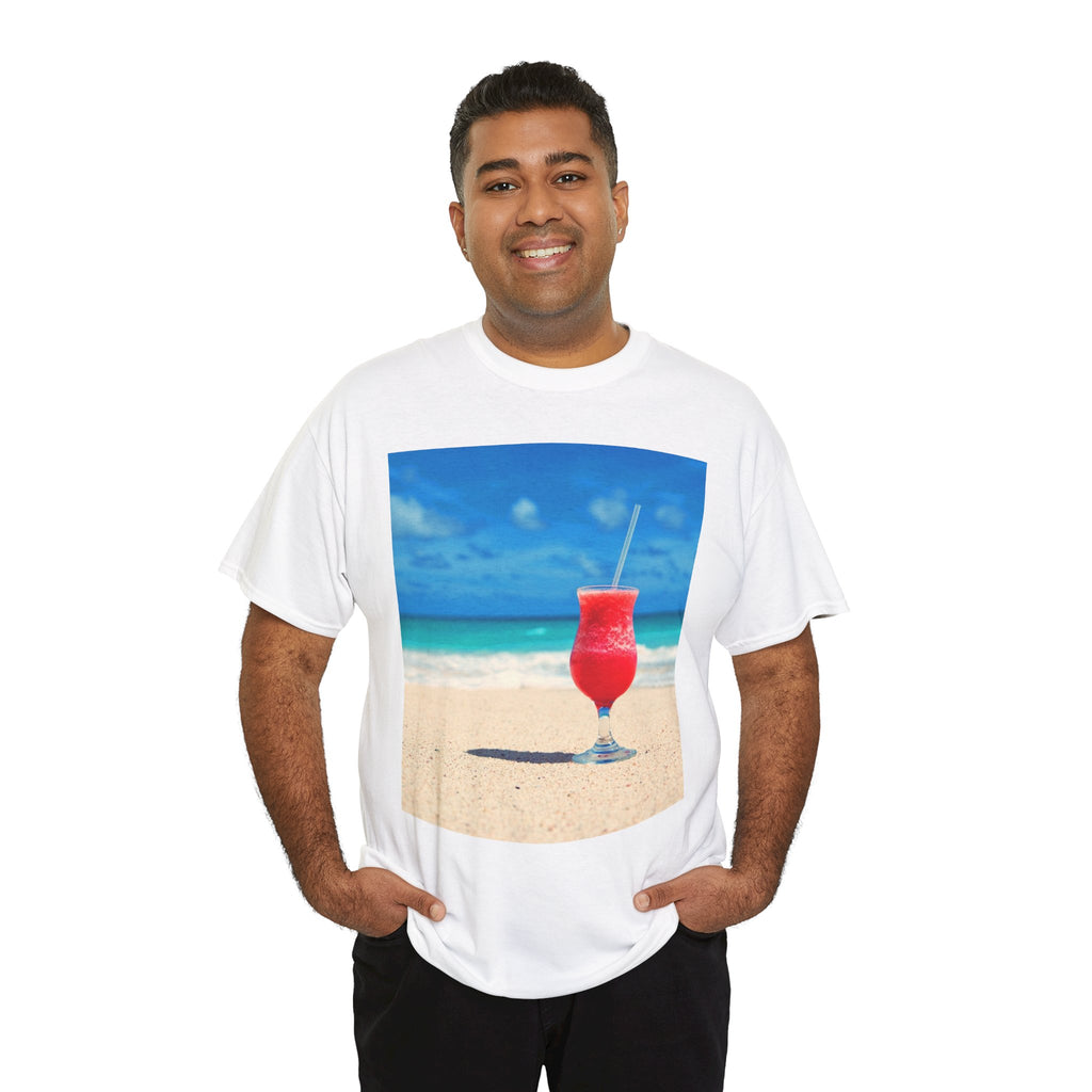 Tropical Beach Cocktail Graphic Tee (Summer Vacation Drink)
