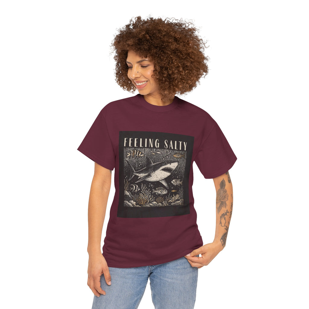 Feeling Salty Shark T-Shirt – Vintage Ocean Graphic Tee