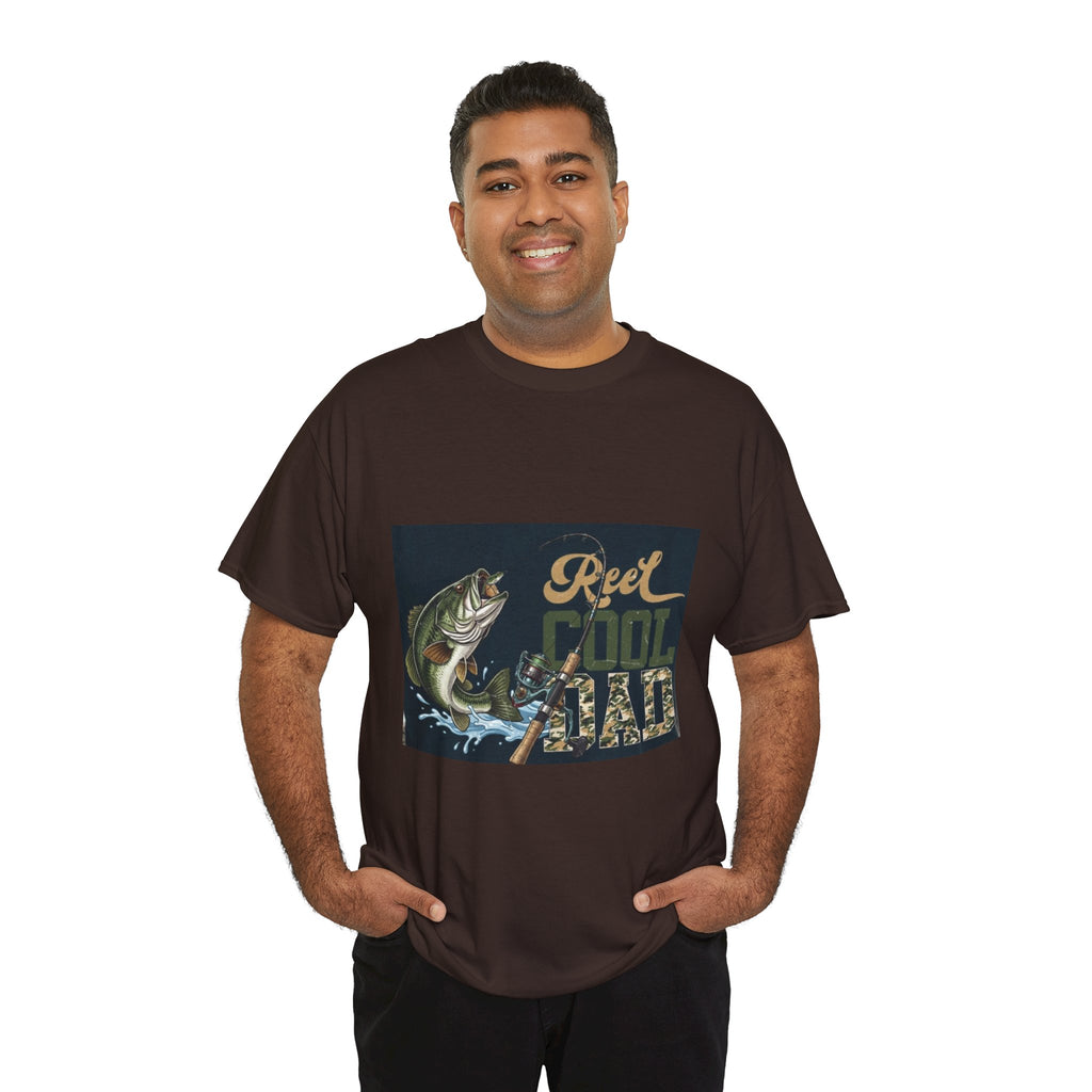 Fishing T-Shirt — "Reel Cool Dad" Graphic Tee