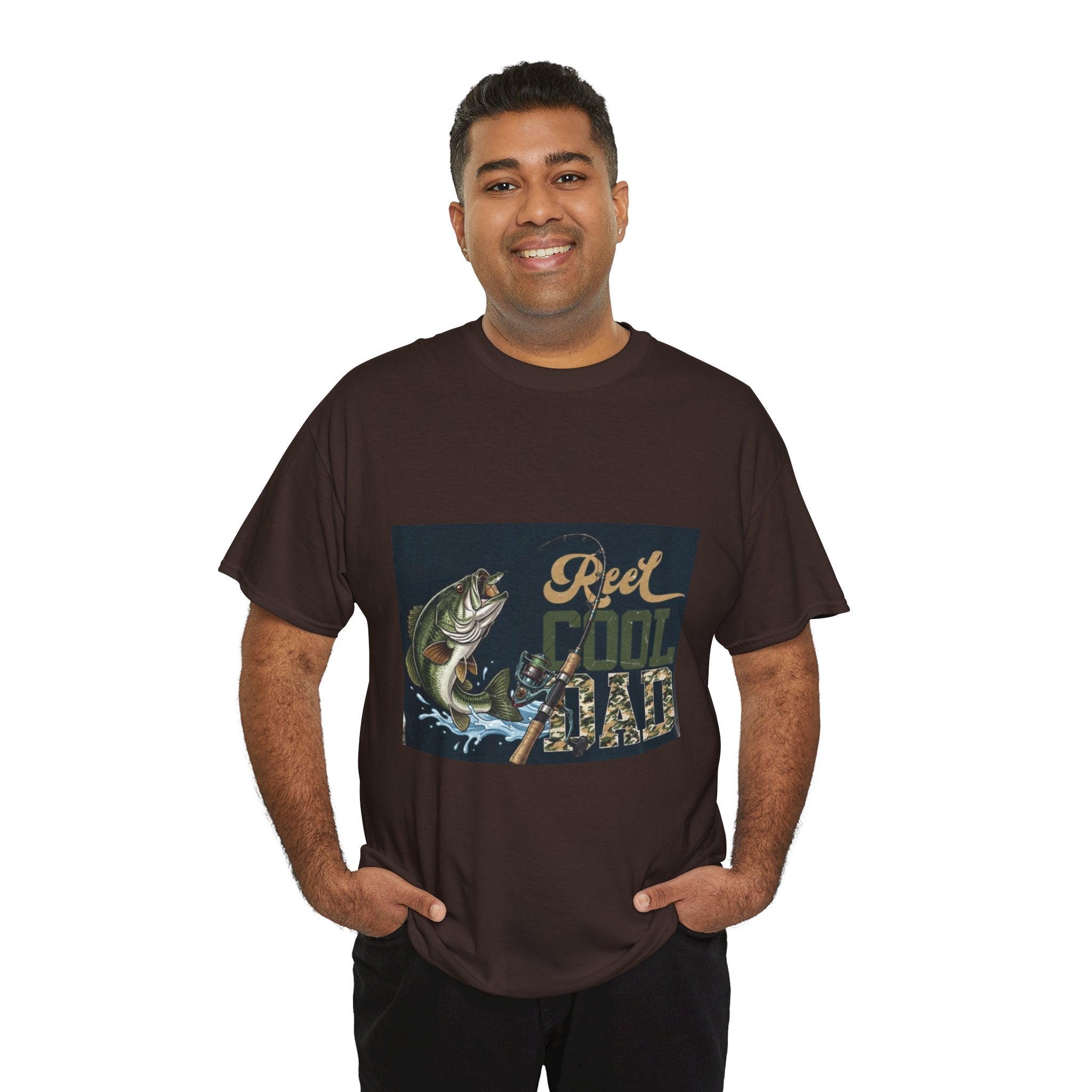 Fishing T-Shirt — "Reel Cool Dad" Graphic Tee