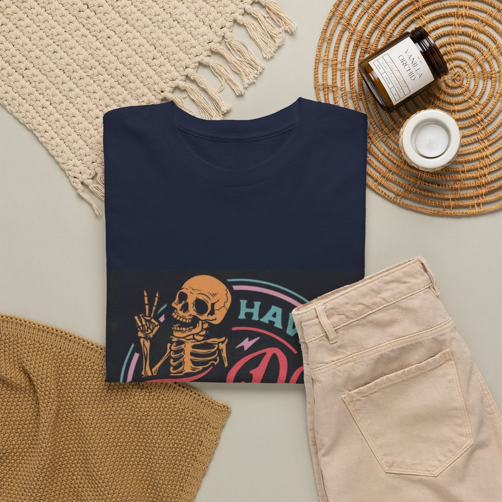 Have The Day You Deserve T-Shirt — Retro Skeleton Graphic Tee
