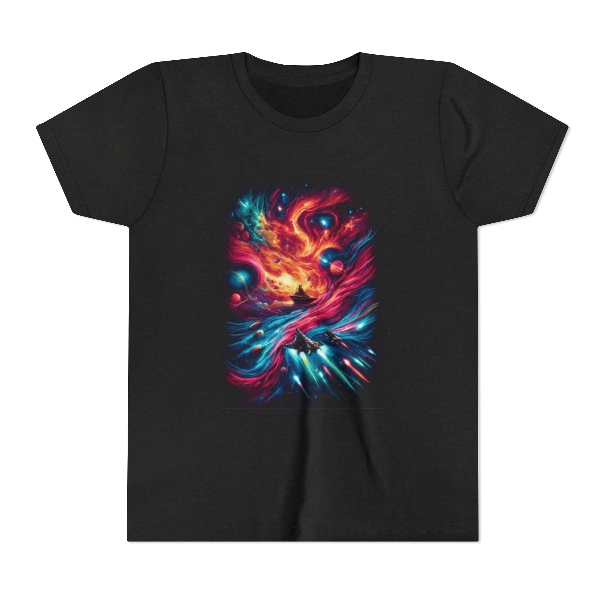 Youth Tee — Cosmic Phoenix Abstract Galaxy Art
