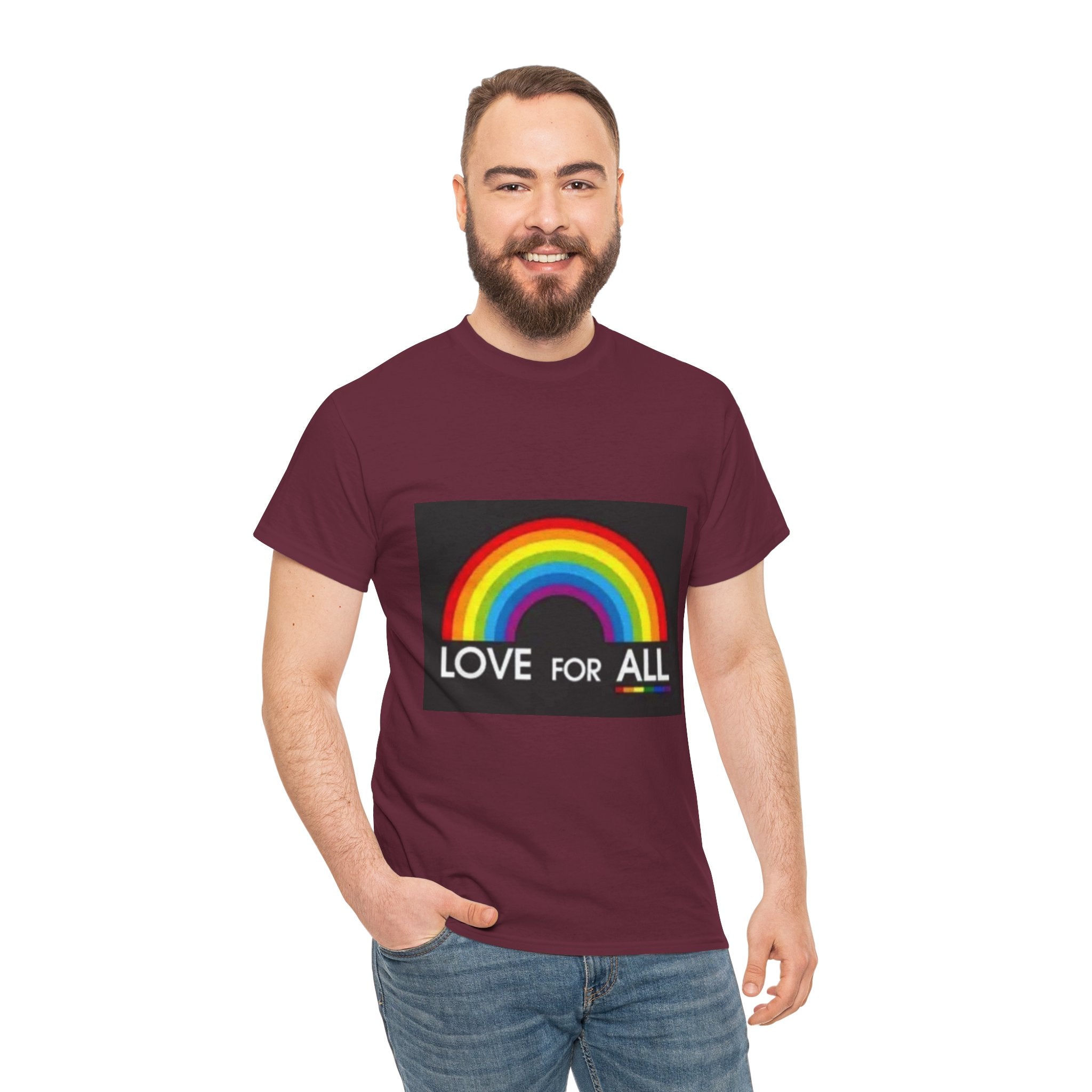 T-Shirt — 'Love For All' Rainbow Pride Tee