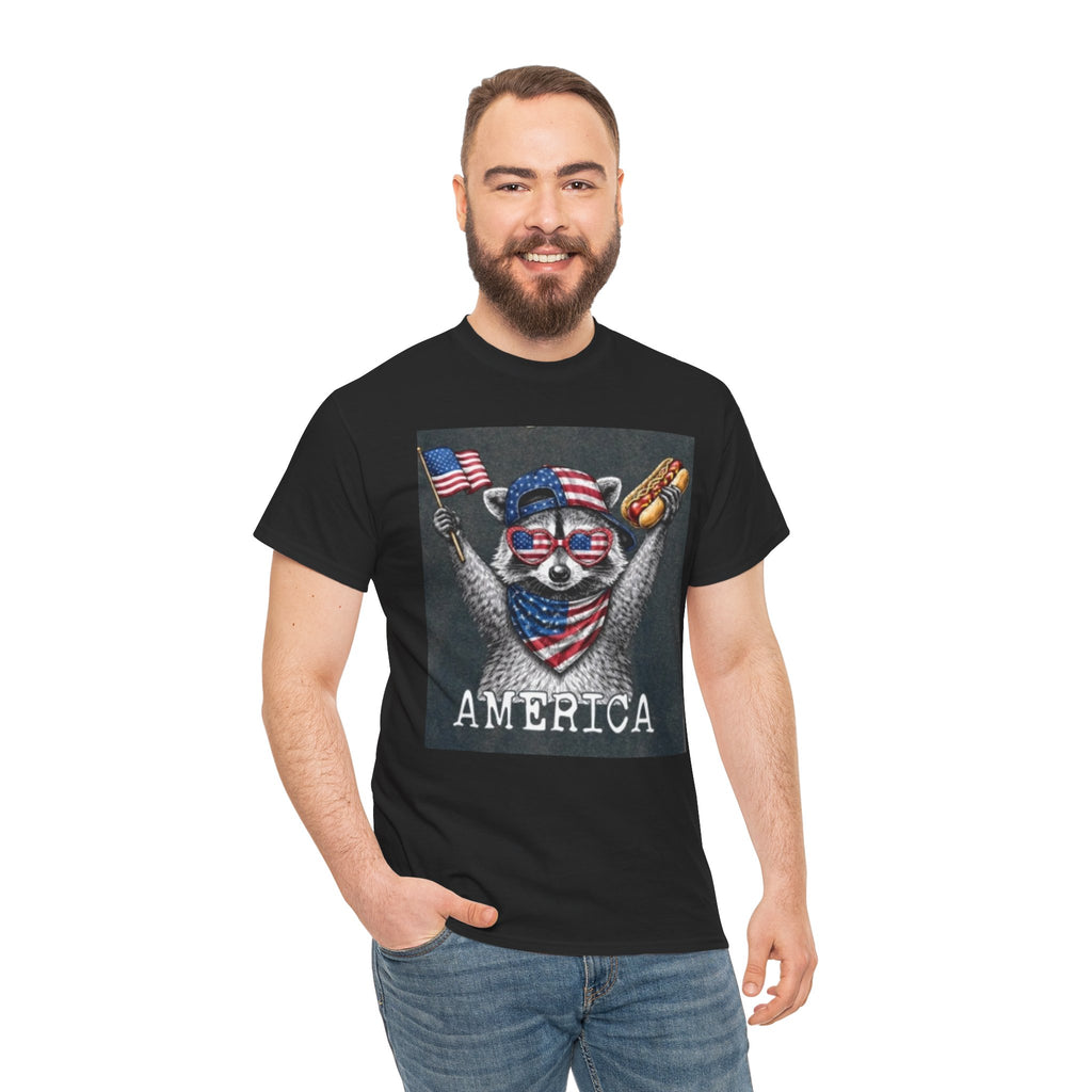 Patriotic Raccoon 'America' T-Shirt