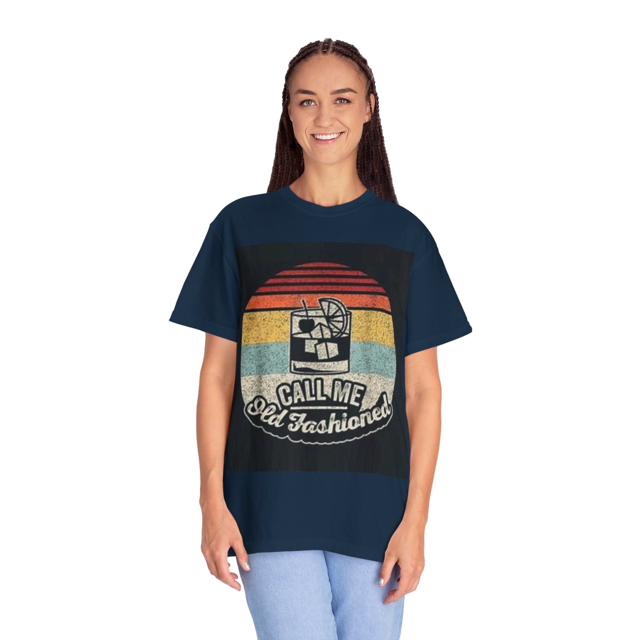T-Shirt — "Call Me Old Fashioned" Retro Cocktail Graphic Tee