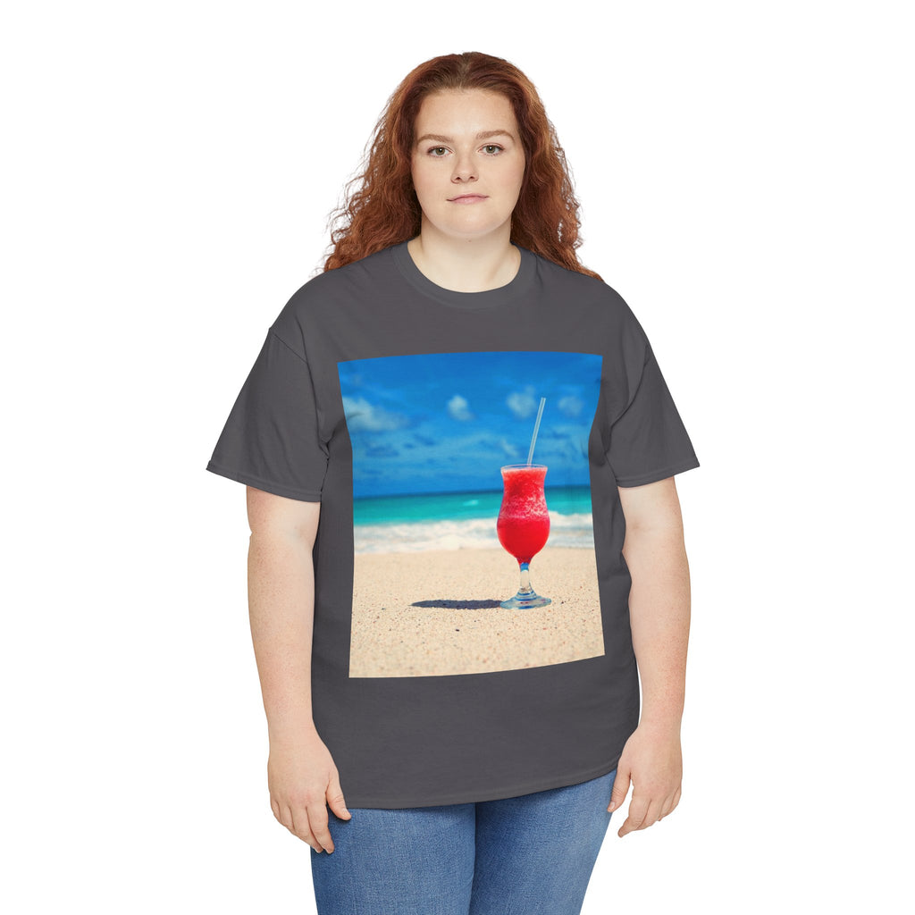 Tropical Beach Cocktail Graphic Tee (Summer Vacation Drink)